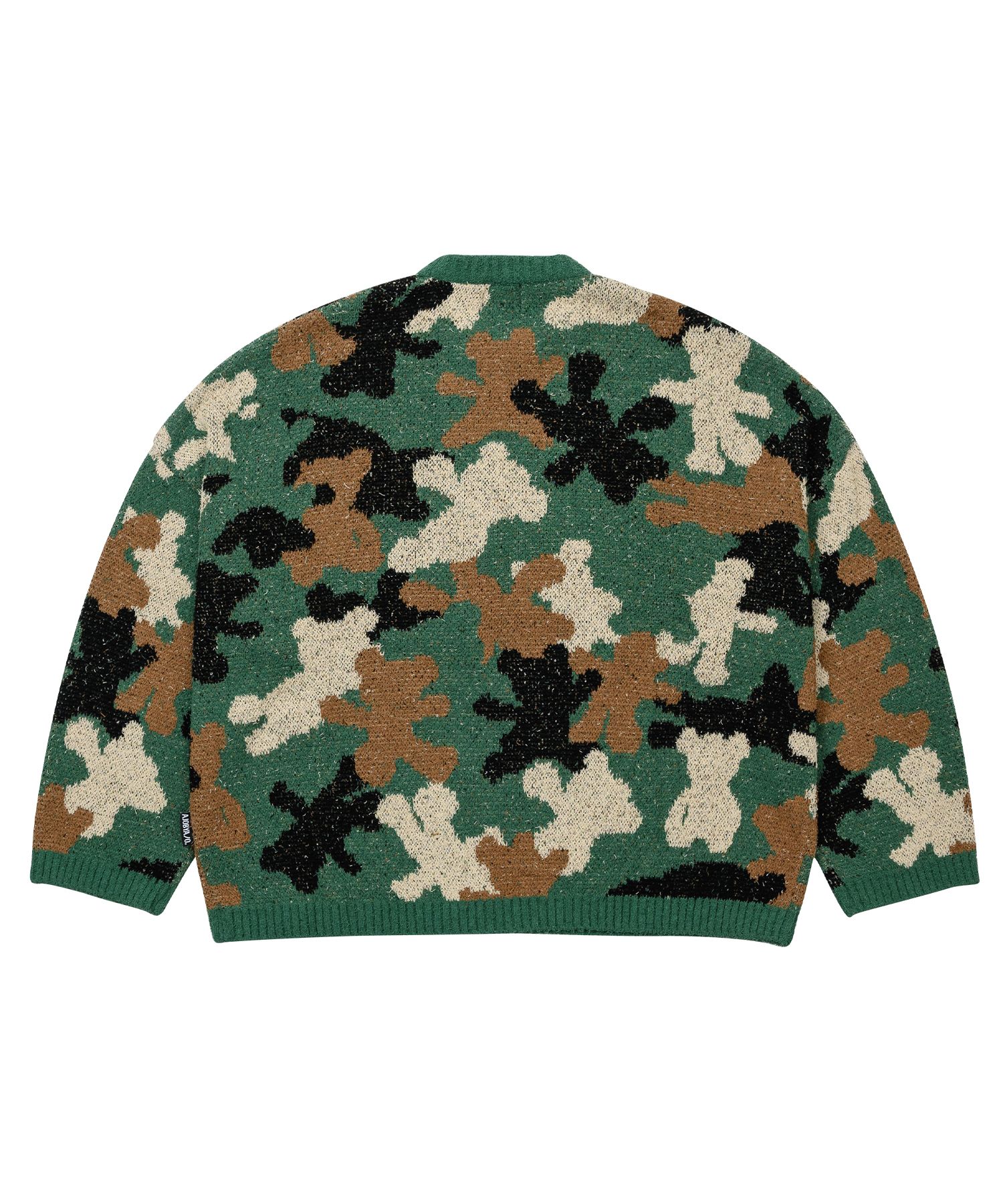 【AJO AJOBYAJO】24FW★ Teddy Bear Camouflage Knit Sweater MUSINSA | AJOBYAJO Teddy Bear Camouflage Knit Sweater [KHAKI]