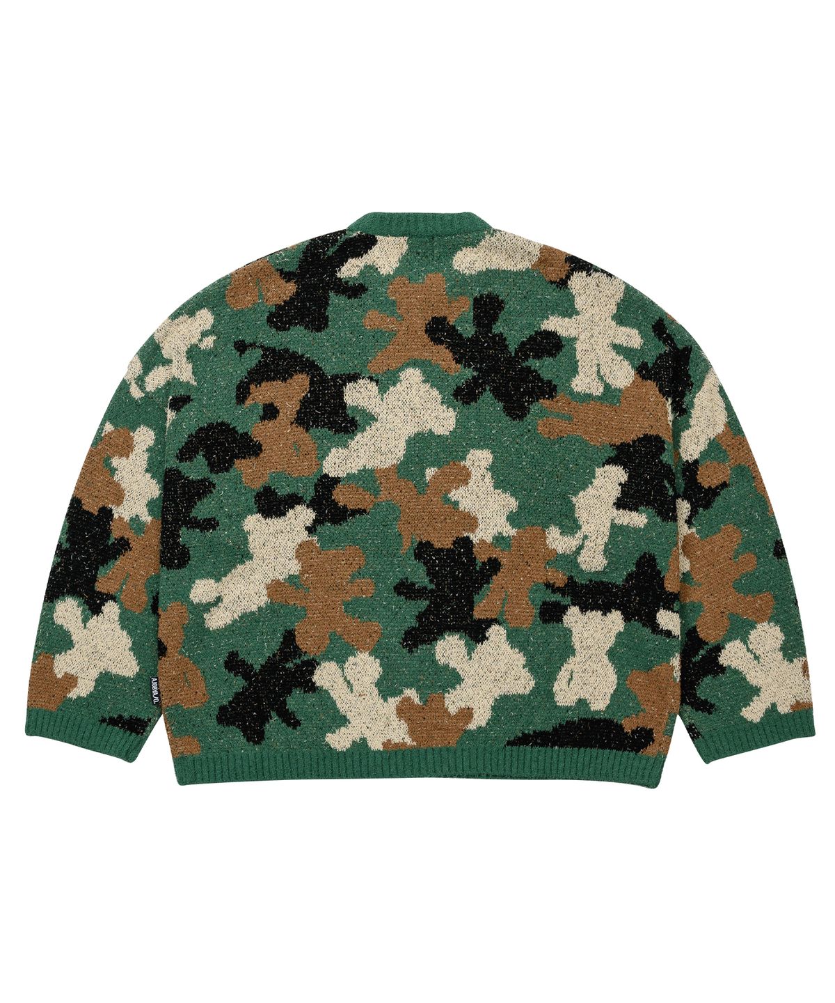 아조바이아조(AJOBYAJO) Teddy Bear Camouflage Knit Sweater [KHAKI]