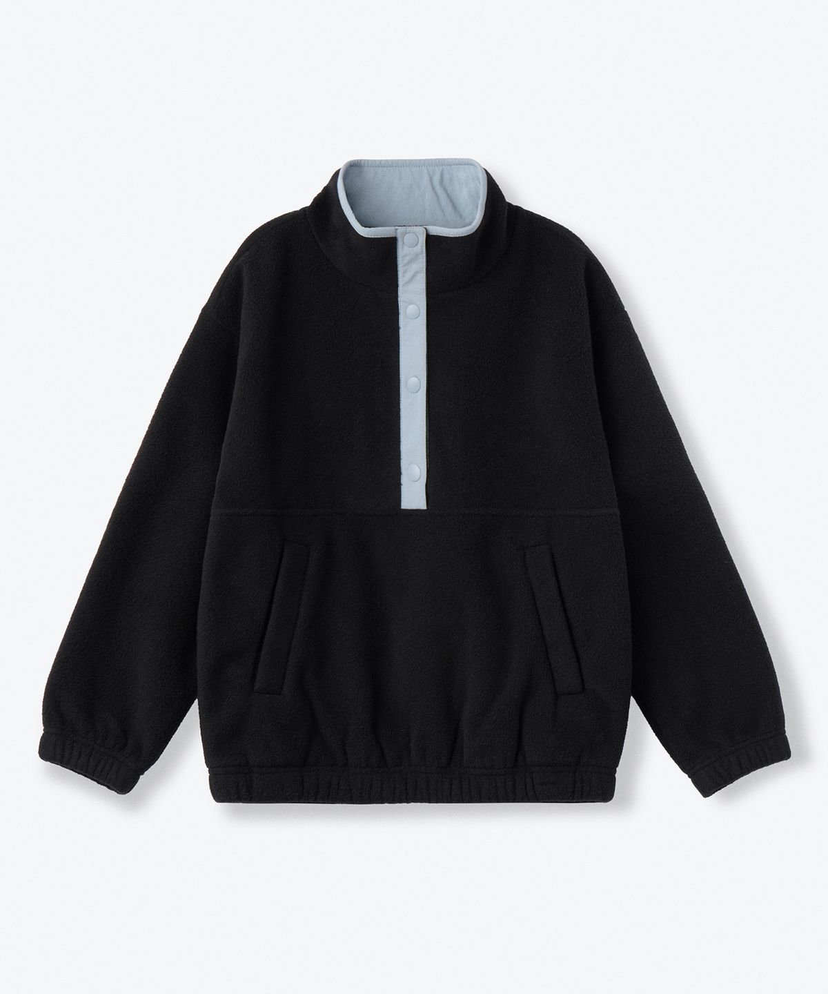 무신사 스탠다드 키즈(MUSINSA STANDARD KIDS) 오버사이즈  폴라 플리스 아노락 [블랙]