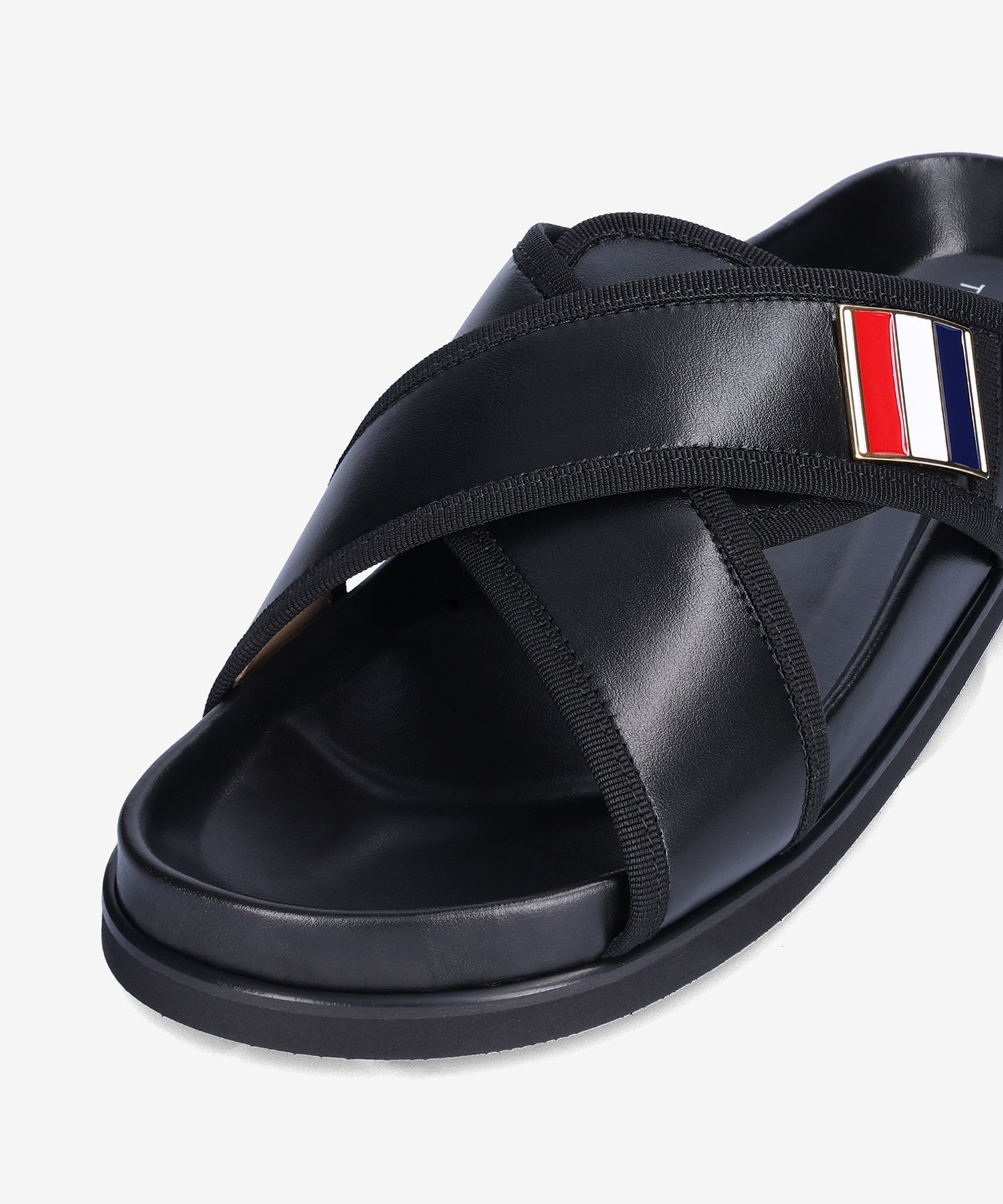 【THOM BROWNE】Vitello Carp Enamel Chris Cross Lopper Sandal MUSINSA | THOM BROWNE Vitello cap enamel Chris cross lopper