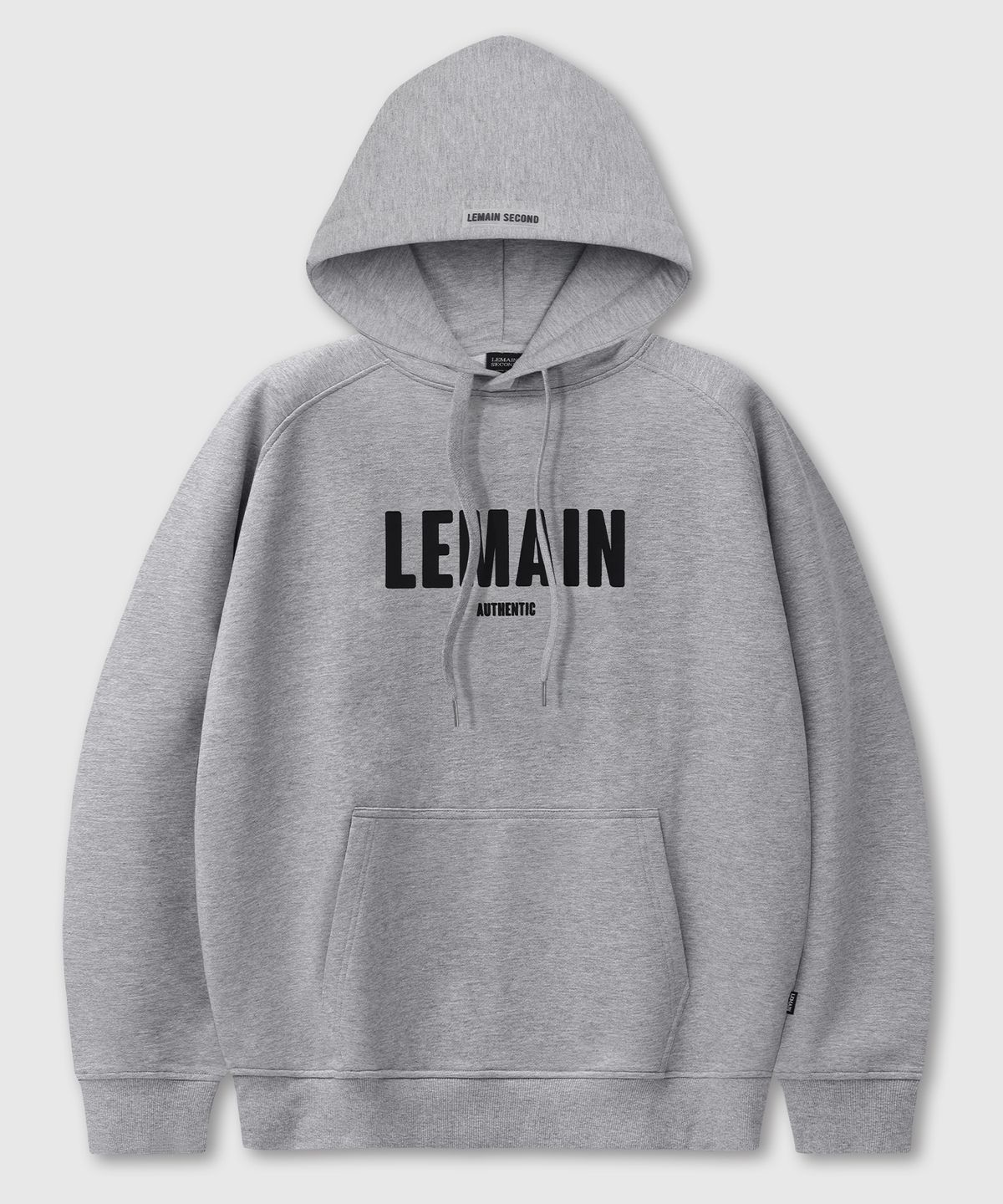 리메인세컨드(LEMAIN SECOND) 오버핏 시그니처 로고 후디 [그레이]