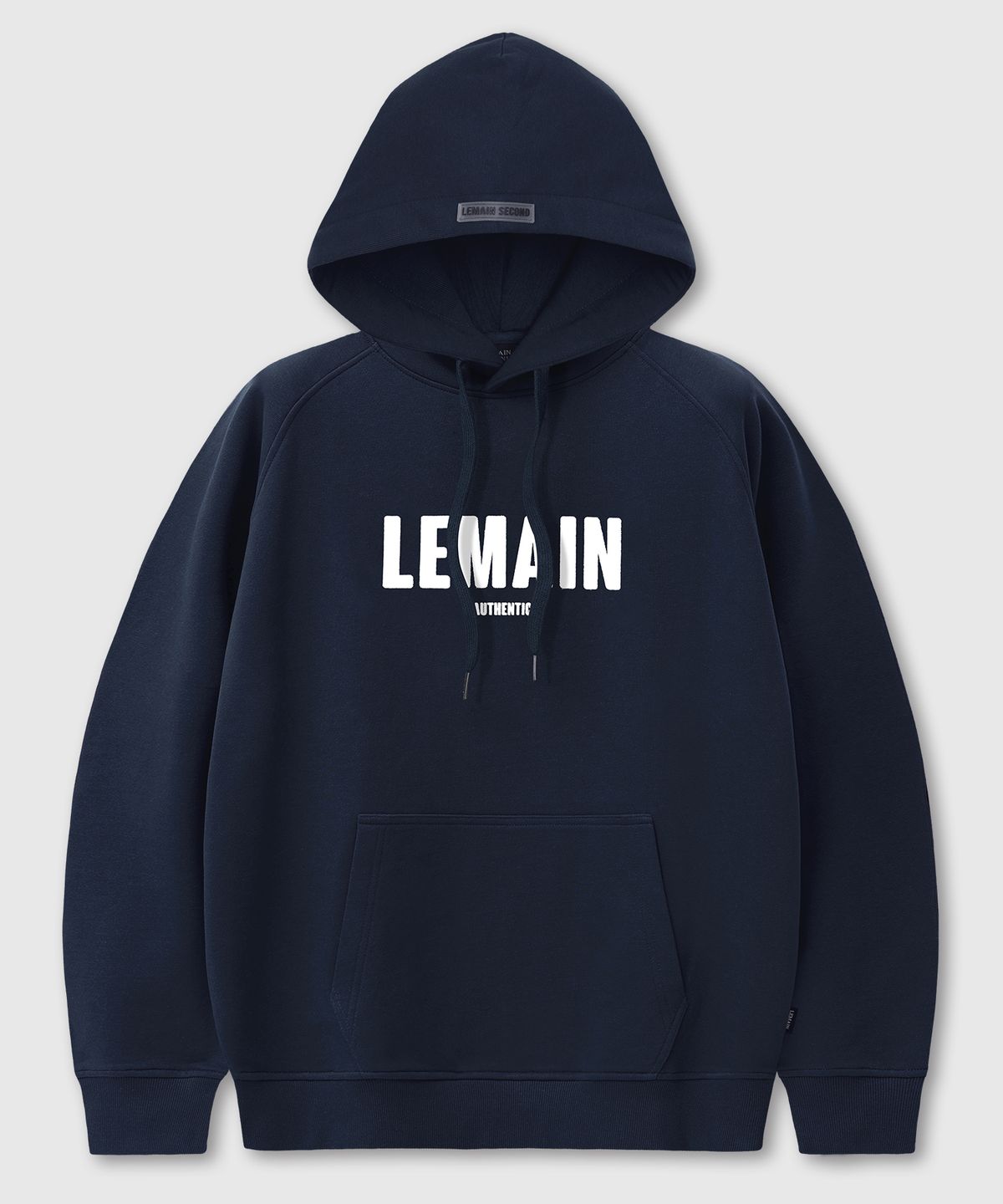 리메인세컨드(LEMAIN SECOND) 오버핏 시그니처 로고 후디 [네이비]
