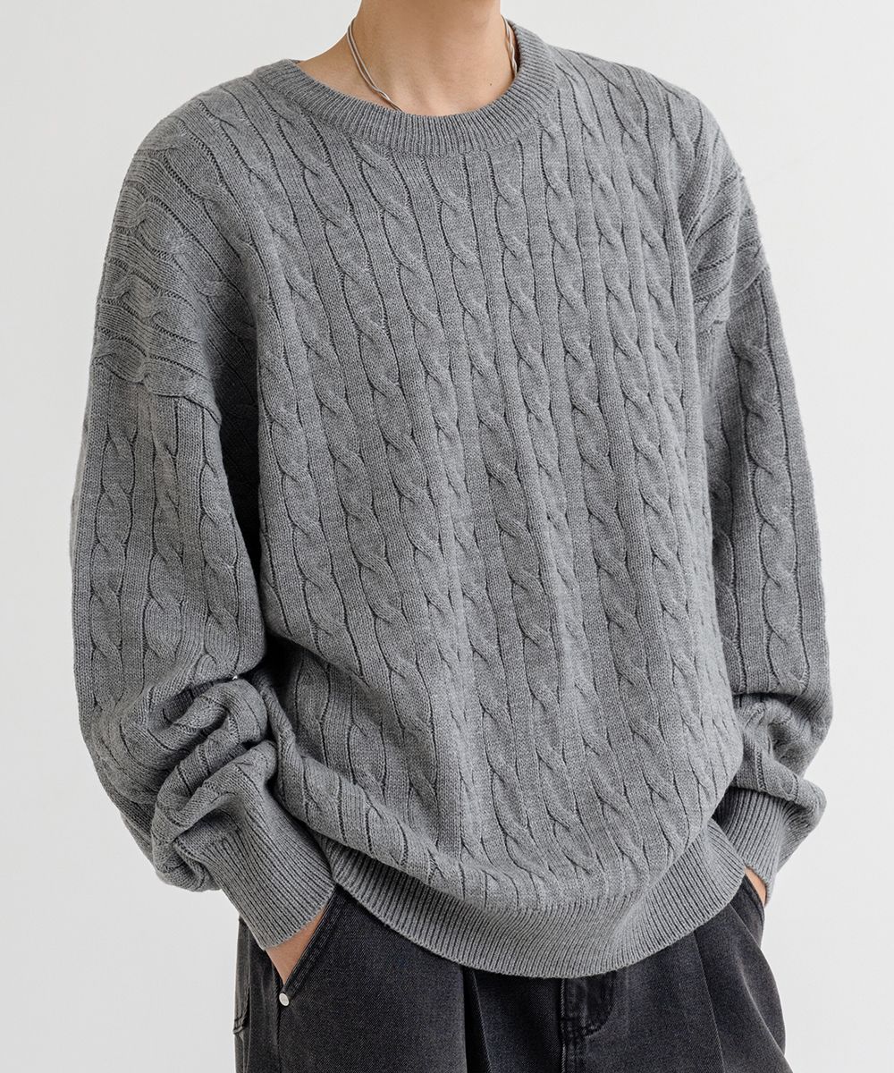 MUSINSA | LEMAIN SECOND Overfit volume washable crew neck