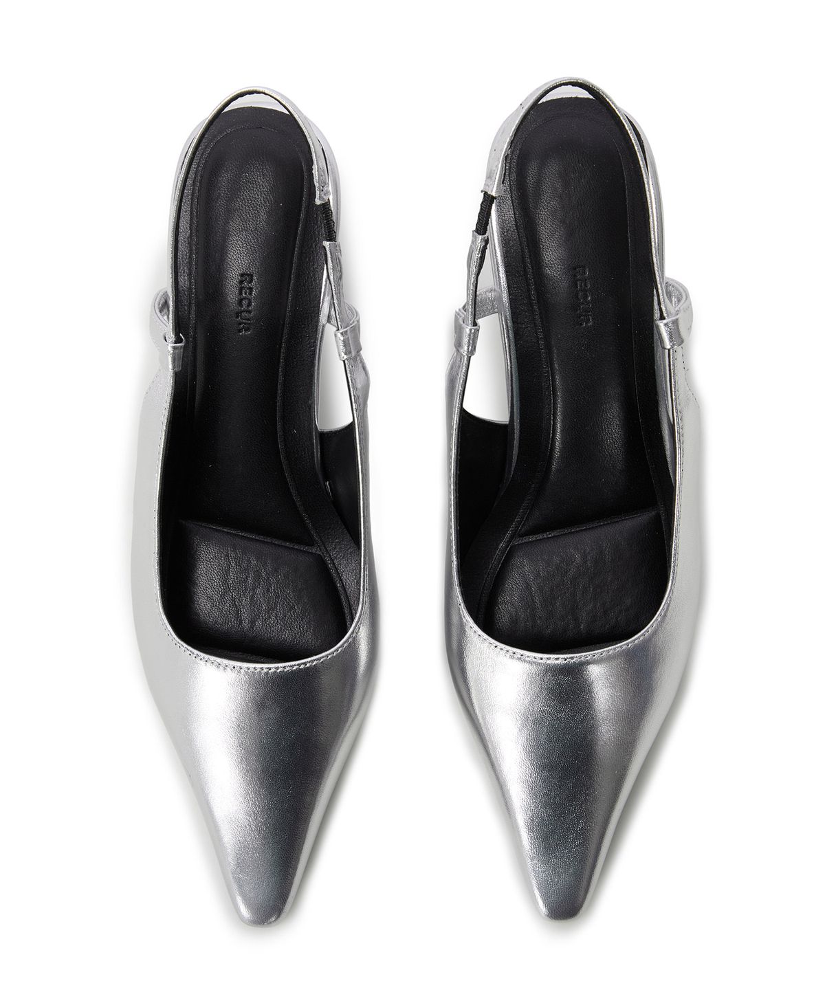 르쿠어에쿠어(RECUR ECUR) Luna slingback Silver