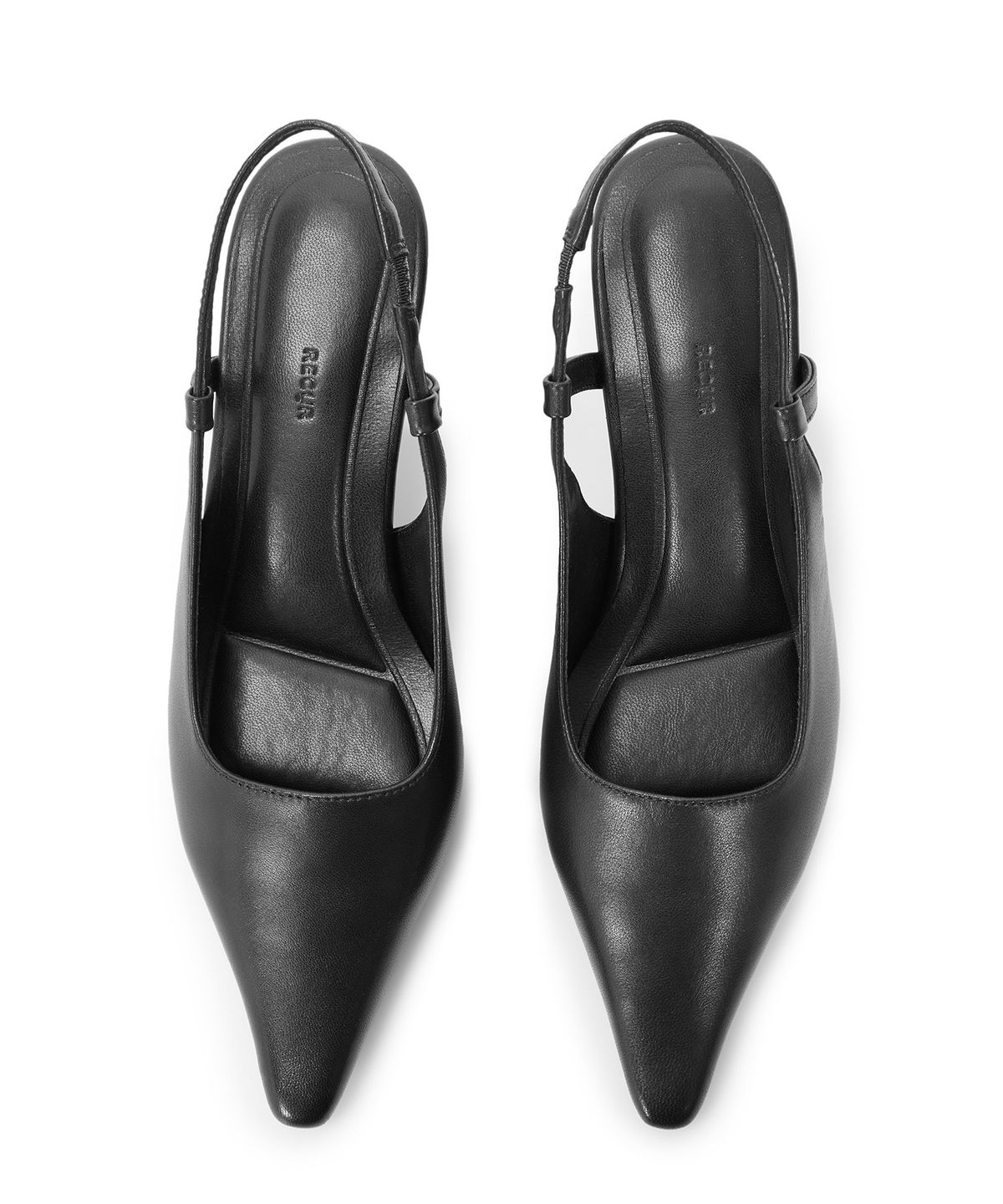 르쿠어에쿠어(RECUR ECUR) Luna slingback Black