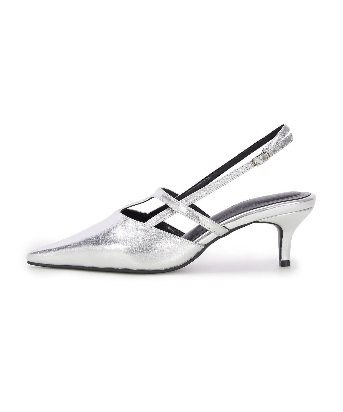 르쿠어에쿠어(RECUR ECUR) T-strap slingback Silver