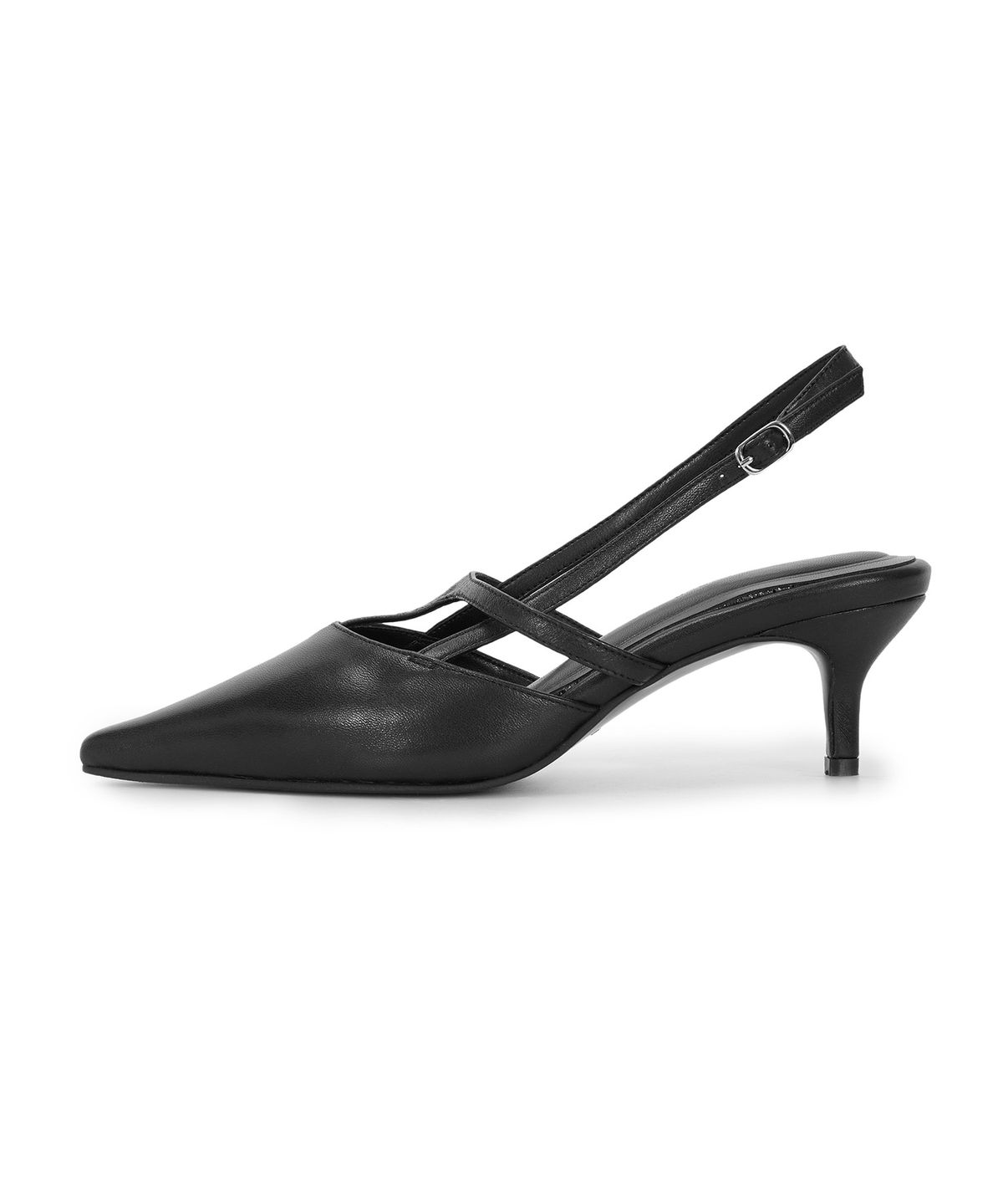 르쿠어에쿠어(RECUR ECUR) T-strap slingback Black