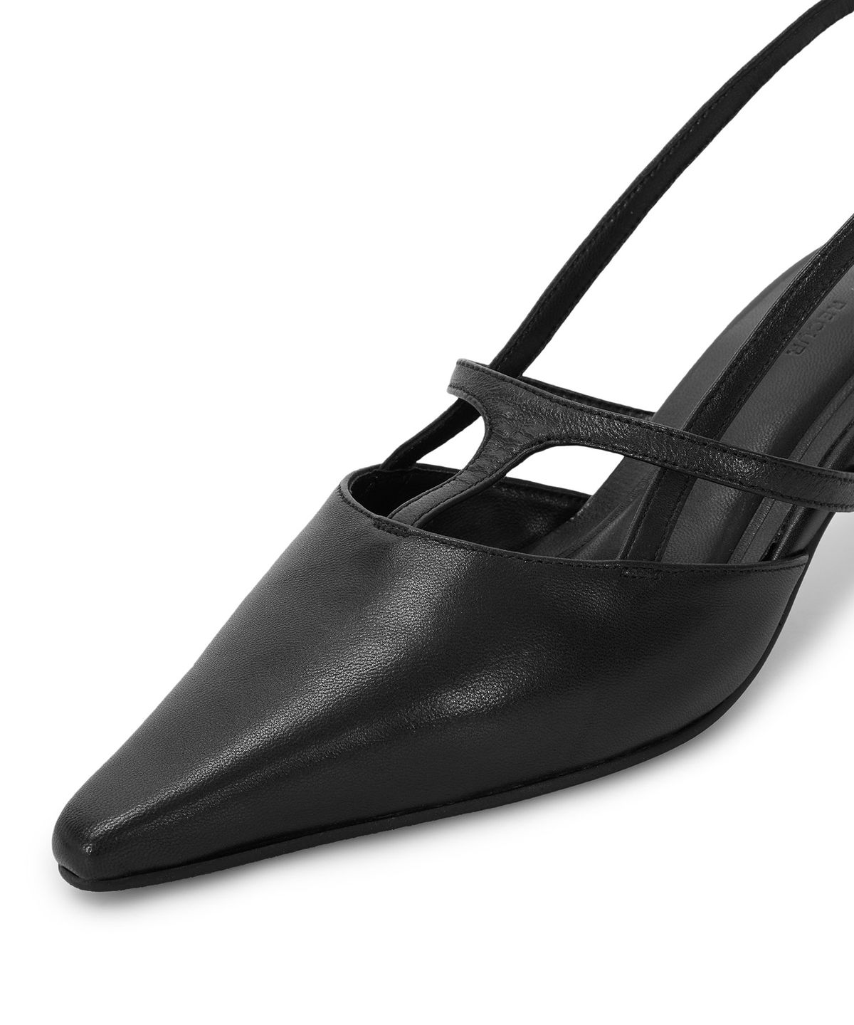 르쿠어에쿠어(RECUR ECUR) T-strap slingback Black