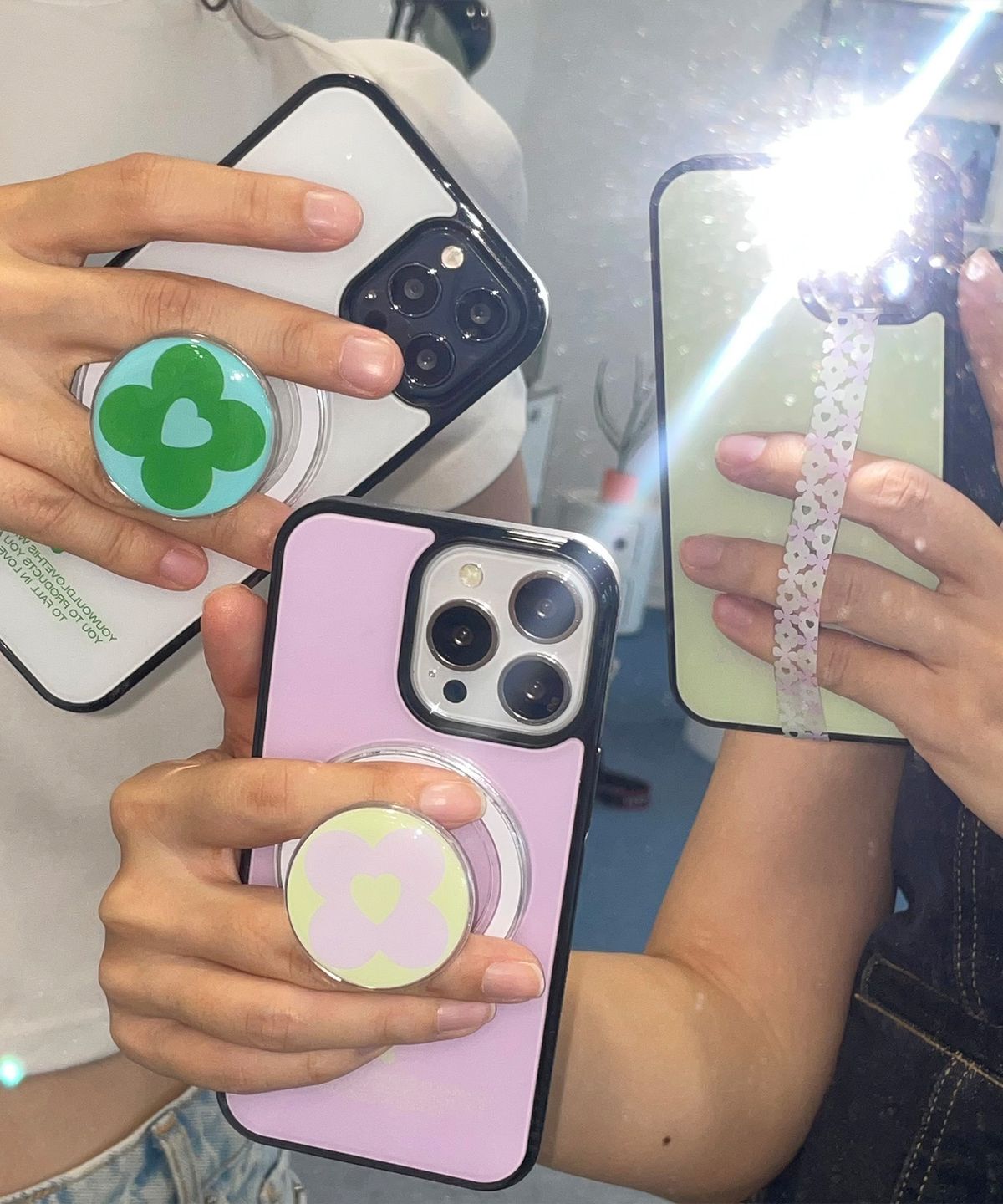 유럽디(YOUWOULDLOVETHIS) Weaving 맥세이프 글라스 유광 범퍼 케이스 (라일락)