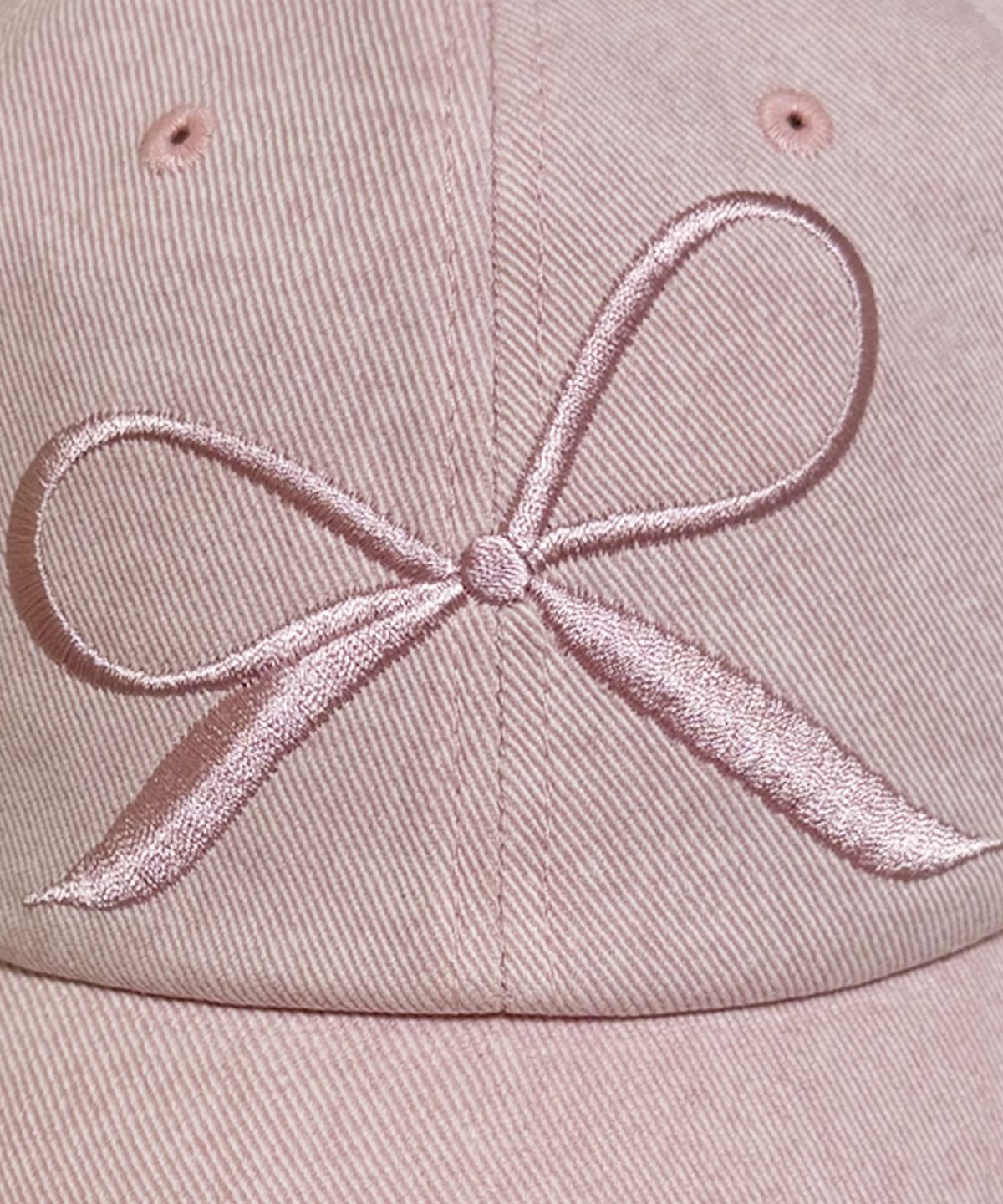 유베이지(UBEIGE) 리본 피그먼트 볼캡 (Pink)