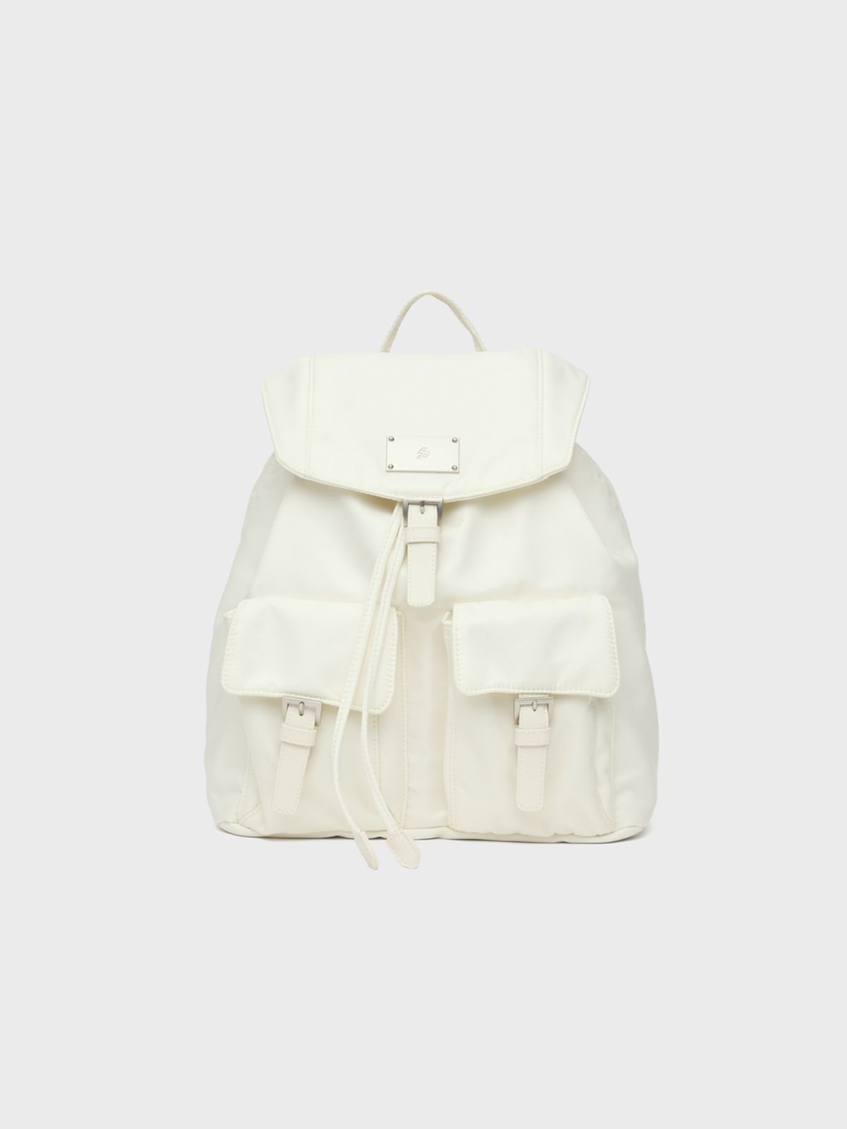 샐볼(SALBOL) SYMBOL NYLON BACKPACK[IVORY]