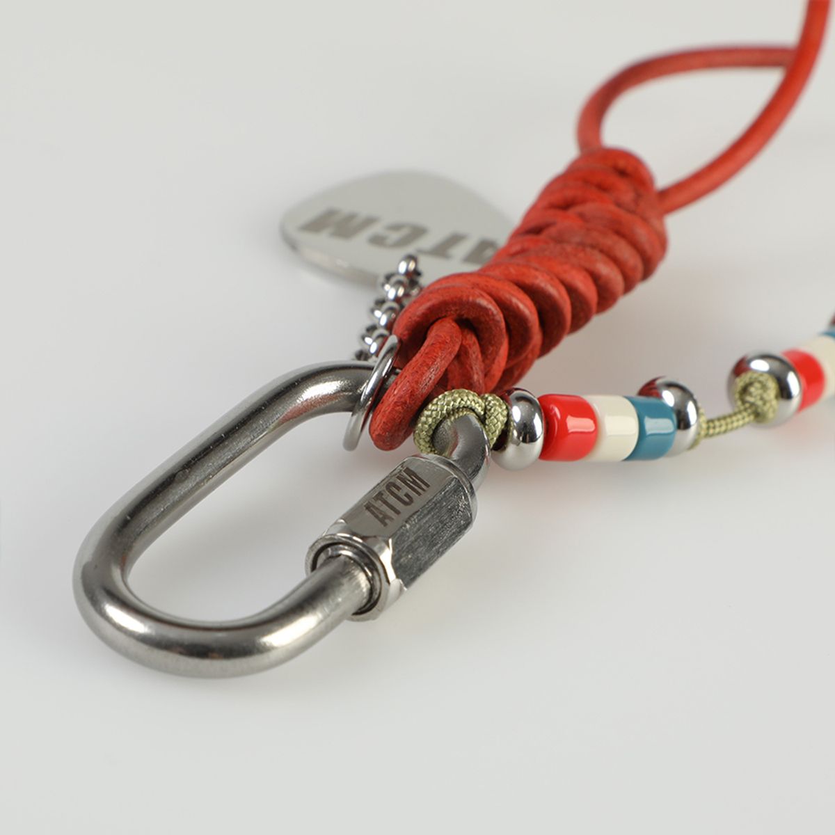 어센틱모즈(AUTHENTICMODS) ATCM leather keyring(red)