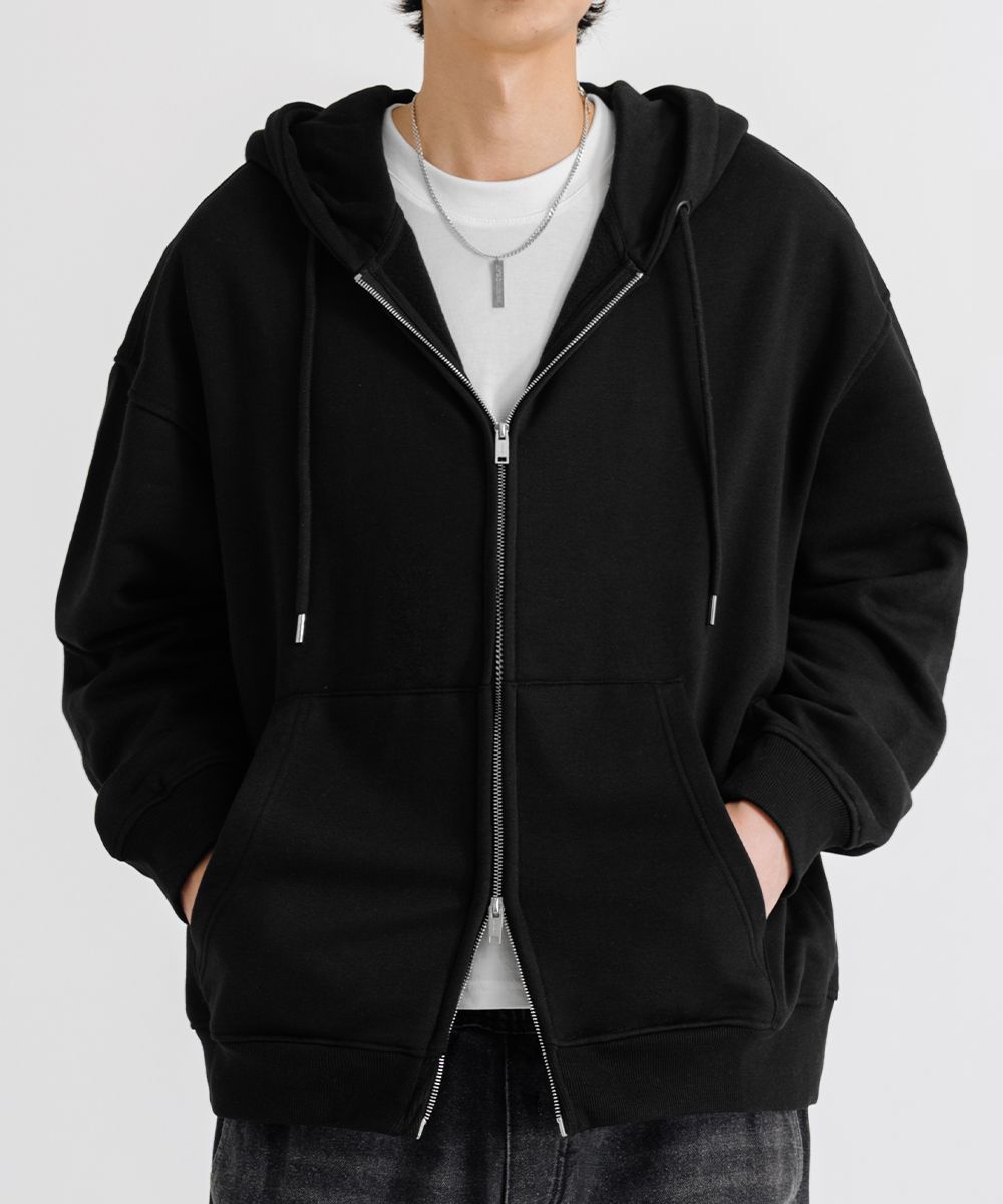 MUSINSA | LEMAIN SECOND 2WAY OVERFIT SWEAT HOOD ZIP-UP