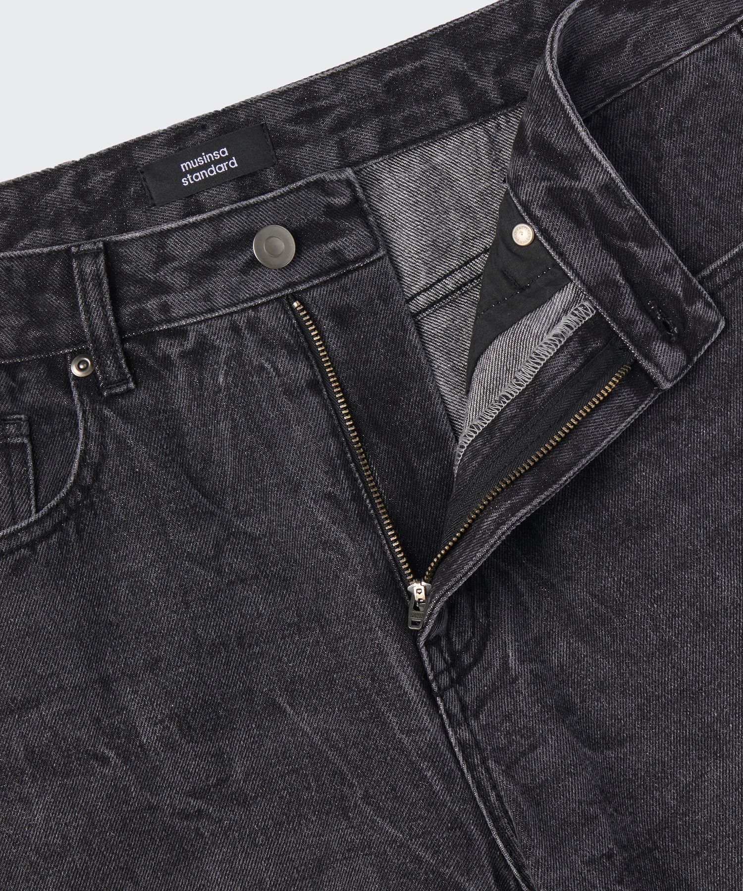 ★MUSINSA STANDARD★ Crease washed loose straight denim pant MUSINSA | MUSINSA STANDARD Crease Washed Loose Straight
