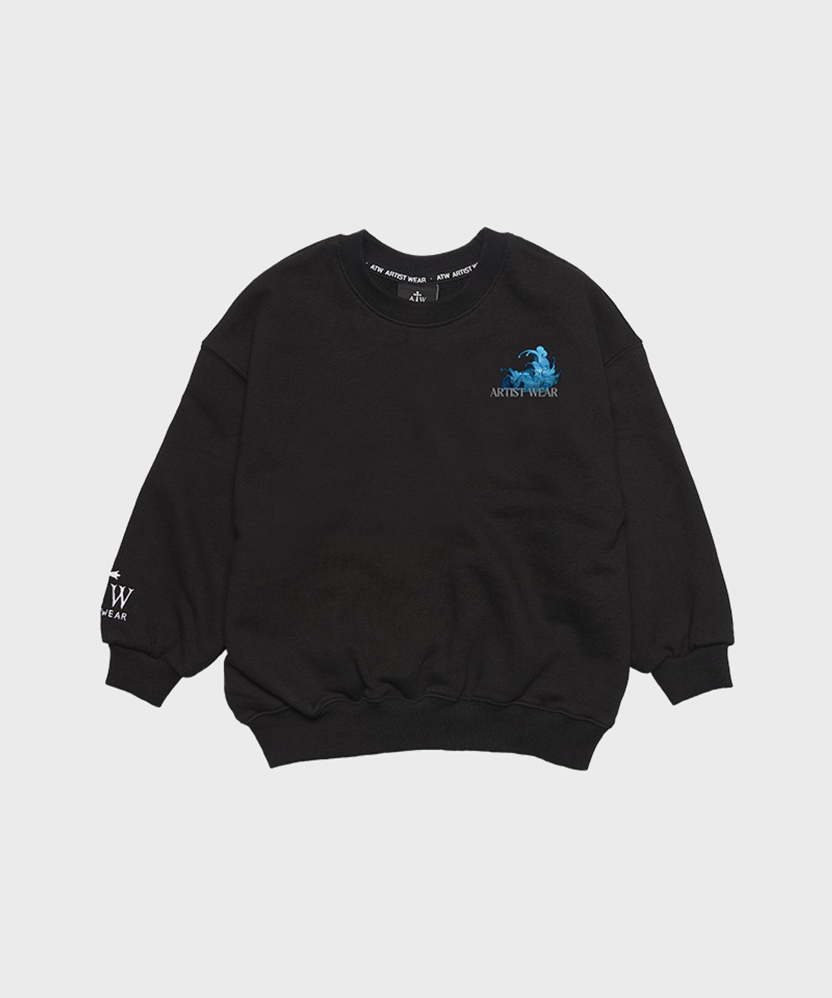 아티스트웨어 키즈(ARTISTWEARKIDS) [ATW] 키즈 문라이트웨일 셋업_BK