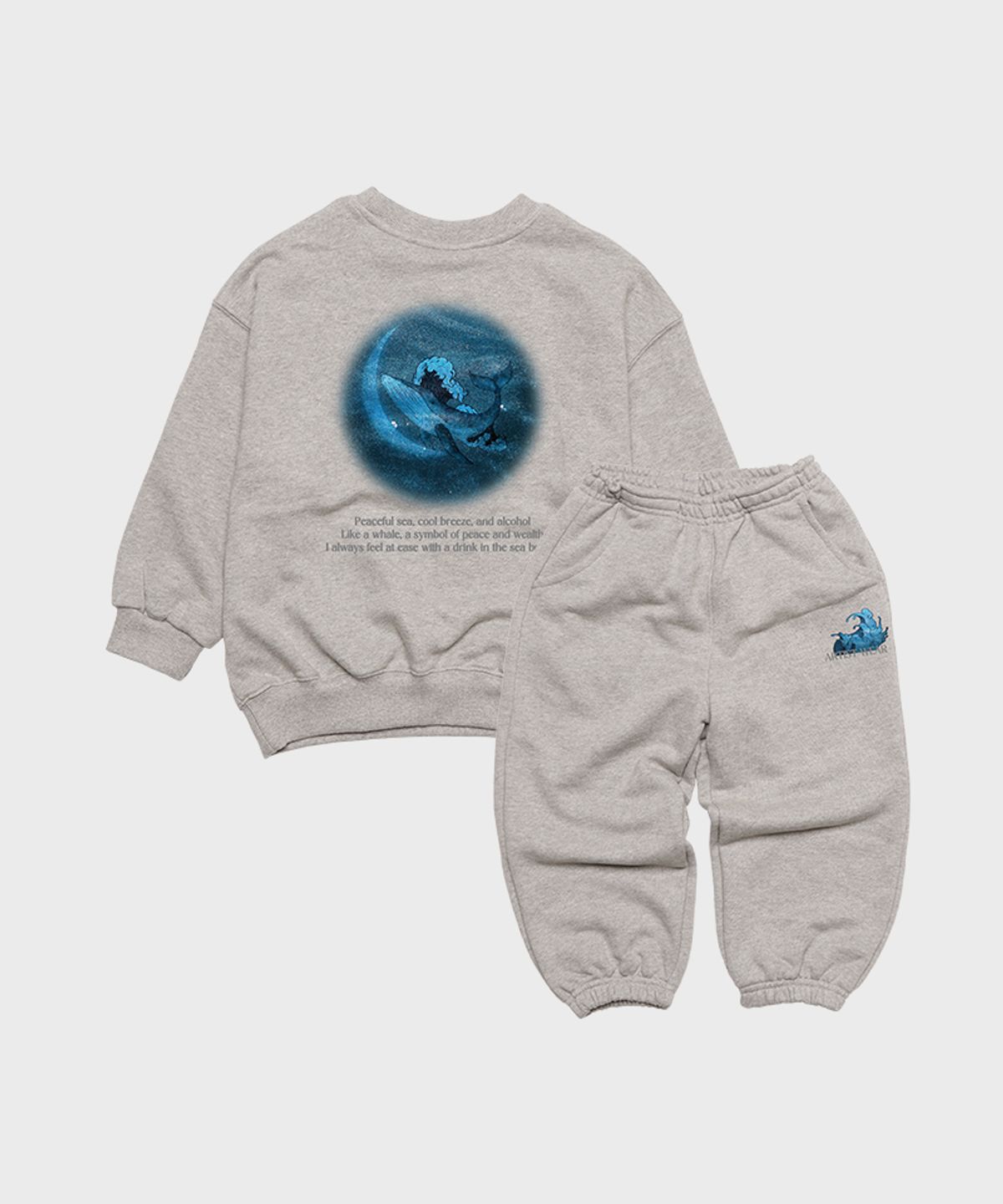 아티스트웨어 키즈(ARTISTWEARKIDS) [ATW] 키즈 문라이트웨일 셋업_GY
