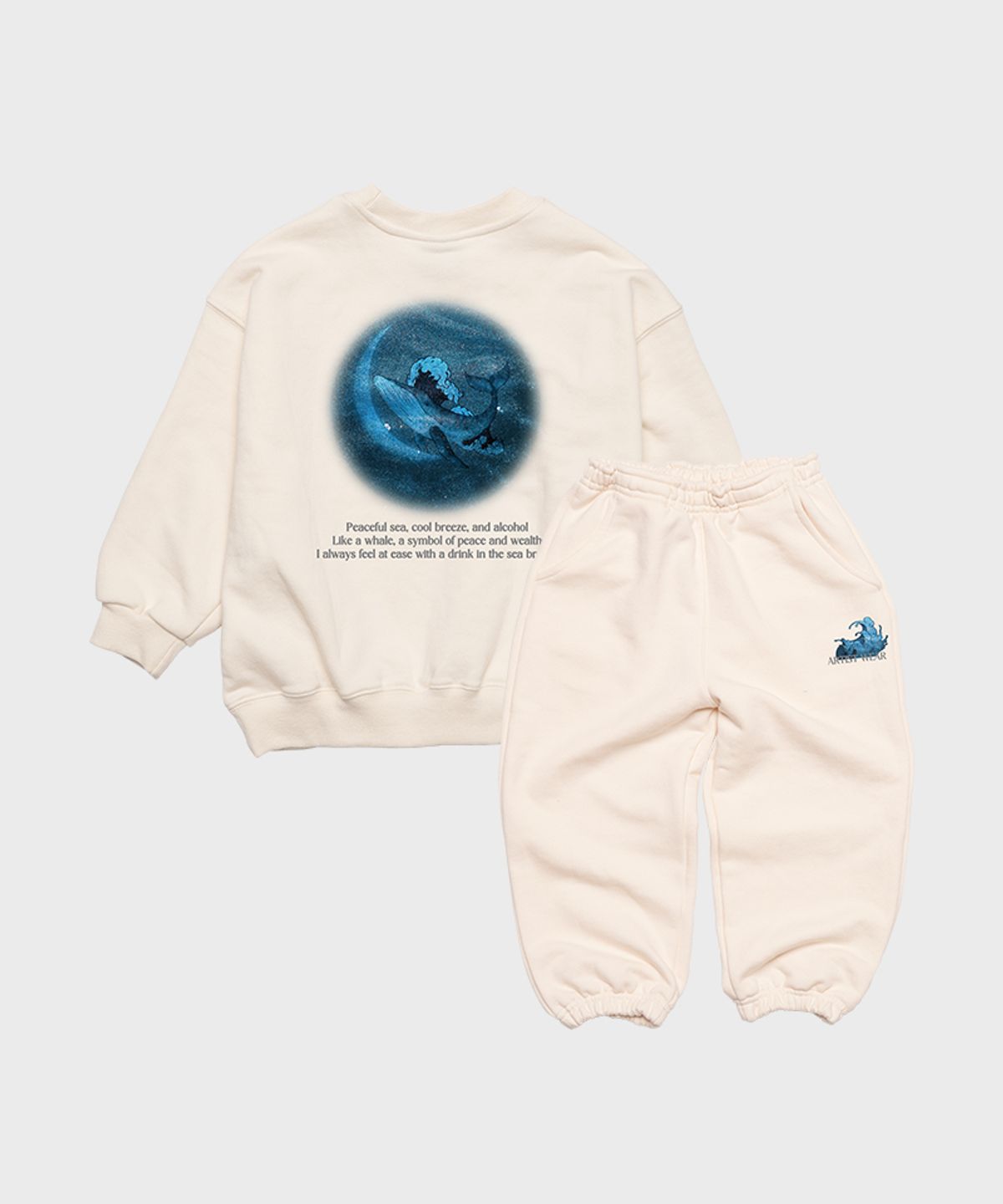 아티스트웨어 키즈(ARTISTWEARKIDS) [ATW] 키즈 문라이트웨일 셋업_CR