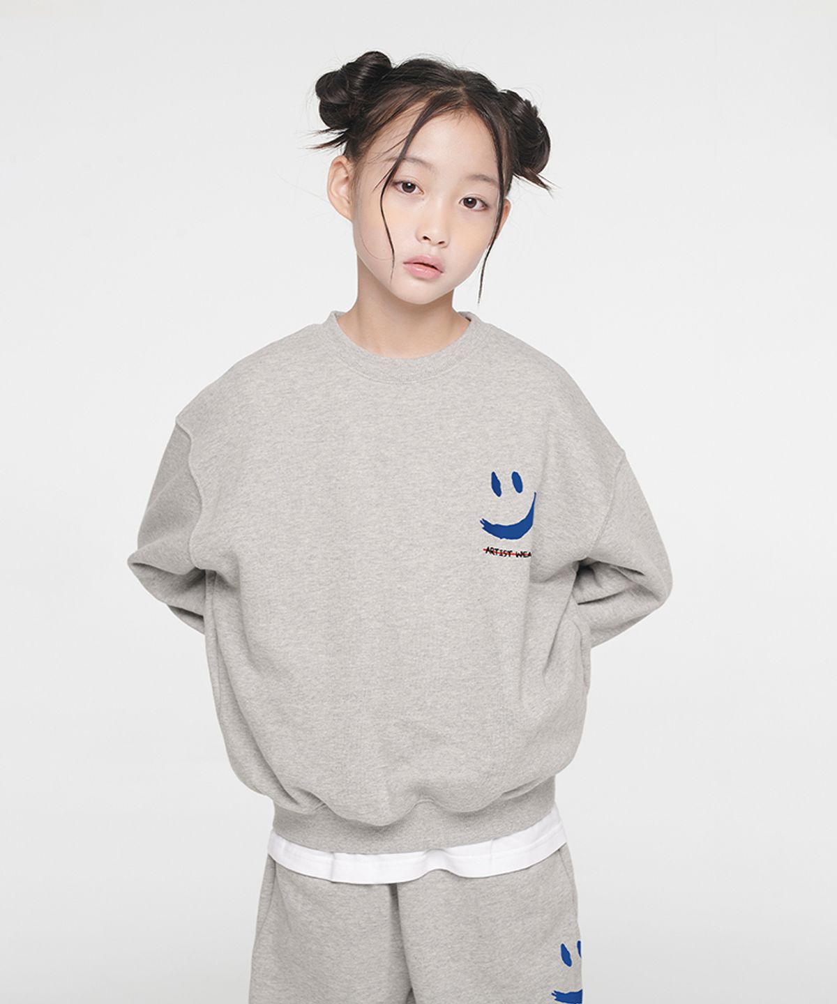 아티스트웨어 키즈(ARTISTWEARKIDS) [ATW] 키즈 수퍼해피 셋업_GY