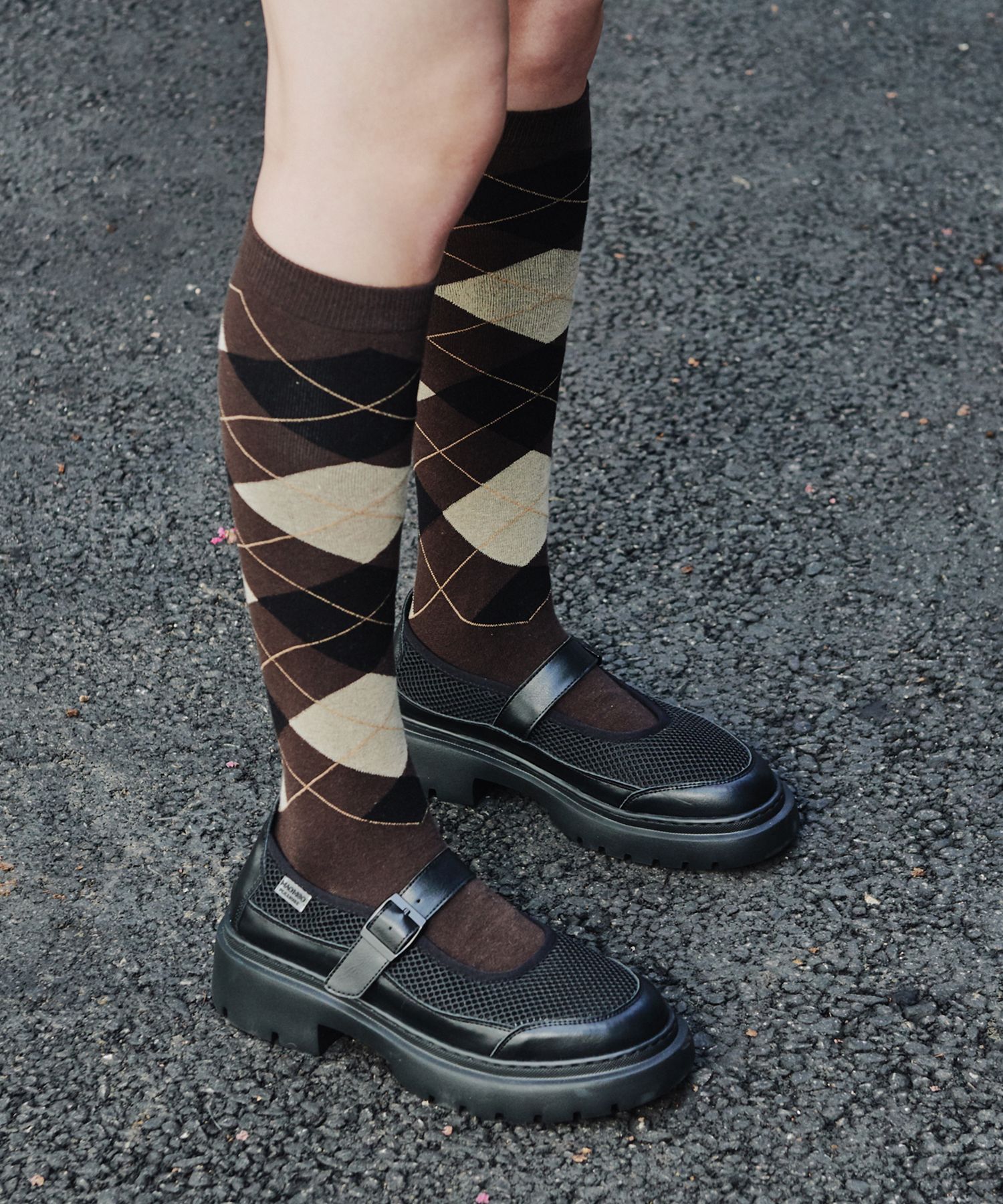 スニーカー MAC MOC [3-day delivery] Grid mesh Mary Jane sneakers 5cm MUSINSA | MACMOC Grid Mesh Mary Jane Sneakers 5Cm