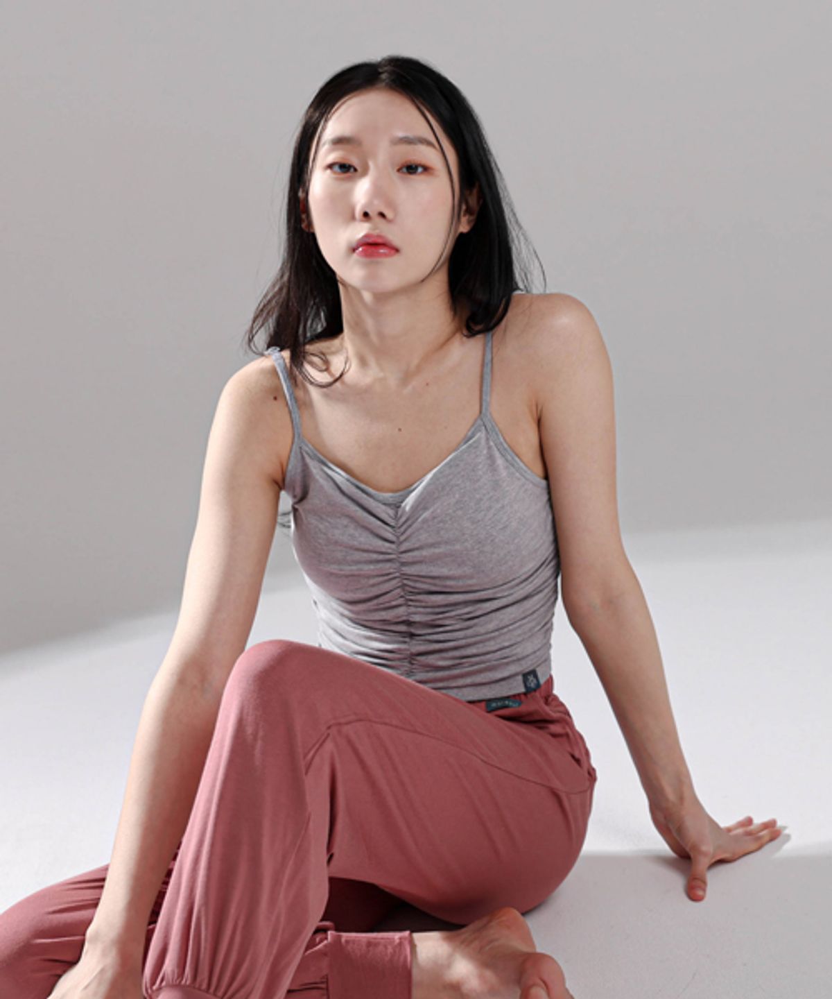 모어아웃(MOREOUT) 여성요가복 윙클 탱크탑 2TT4227
