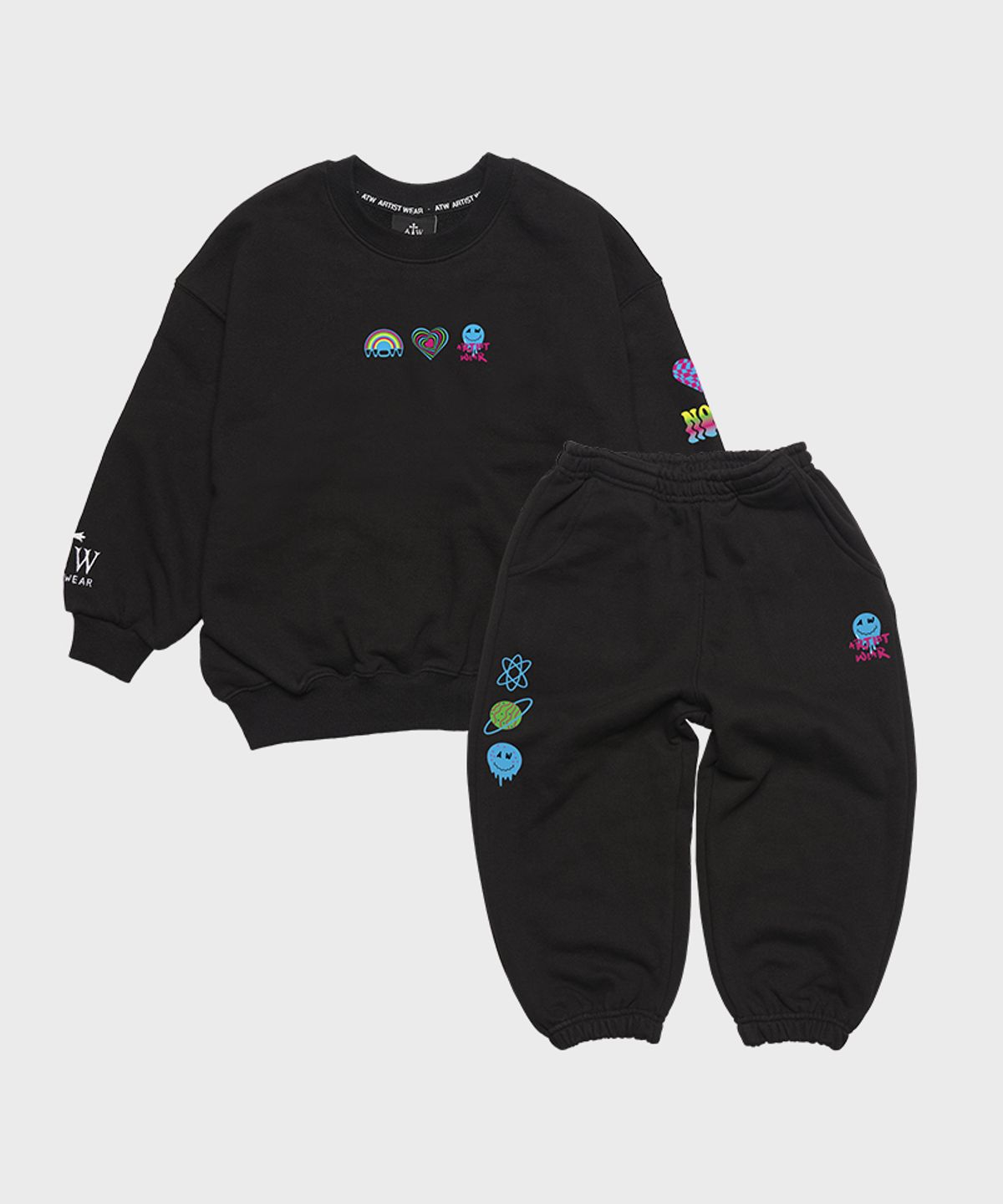 아티스트웨어 키즈(ARTISTWEARKIDS) [ATW] 키즈 사이키델릭 셋업_BK