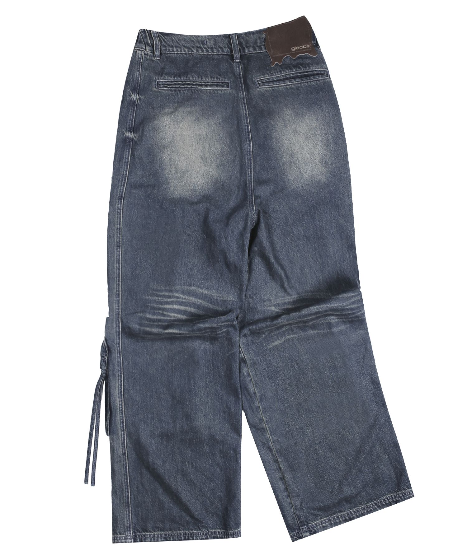 ★MUCENT★ Gross Nylon Cargo Pants MUSINSA | GLACK GP077 Pouch Multi Cargo Denim Pants (INDIGO)