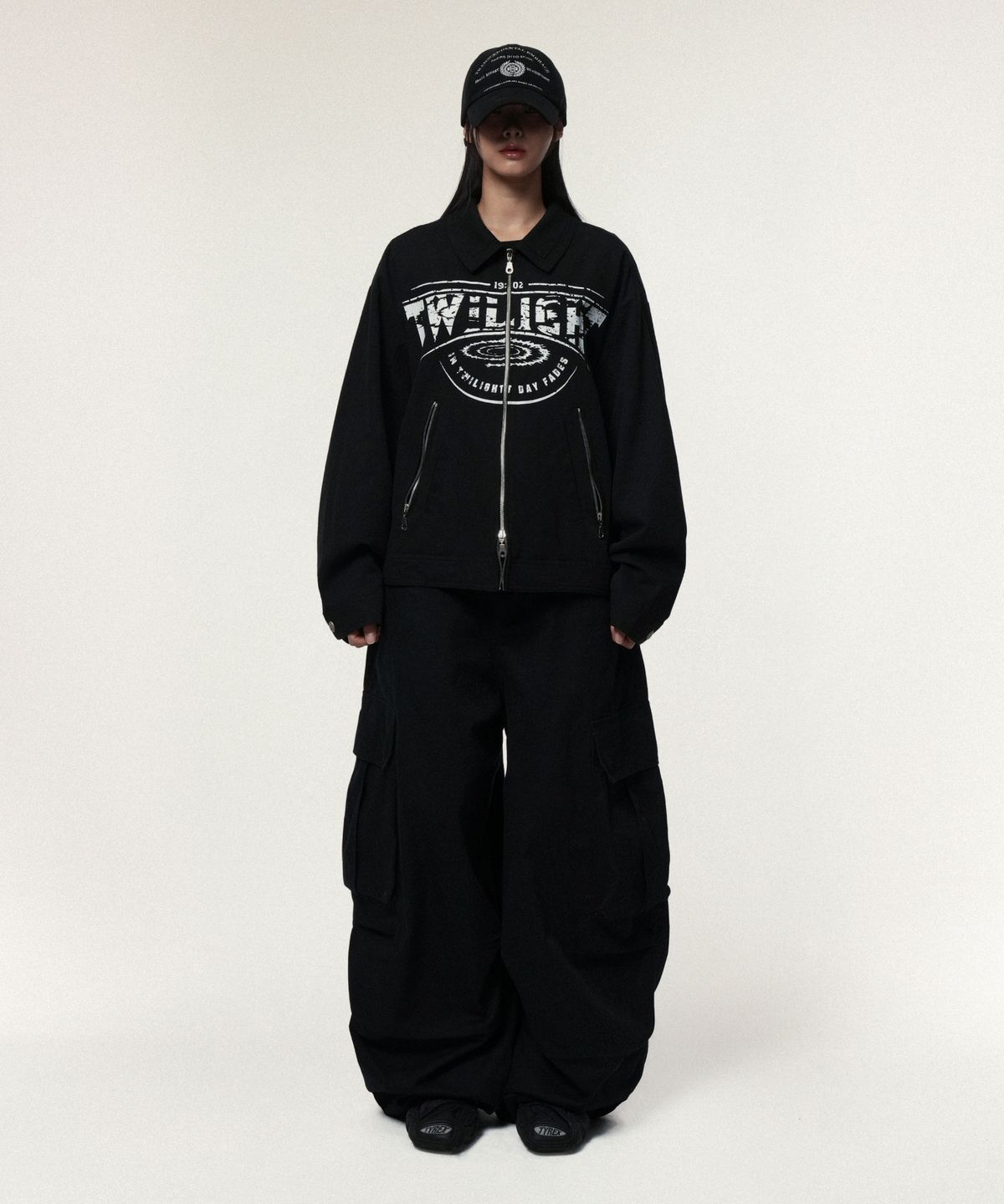 아이돈워너셀(IDWS) Andy Twill Balloon Cargo Pants Navy