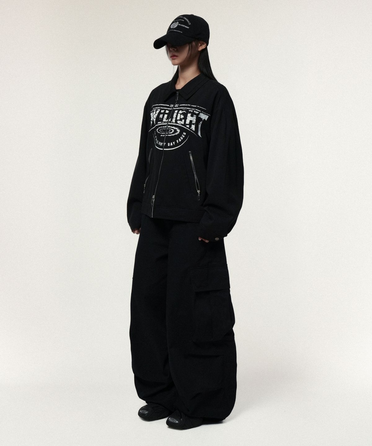 아이돈워너셀(IDWS) Andy Twill Balloon Cargo Pants Navy