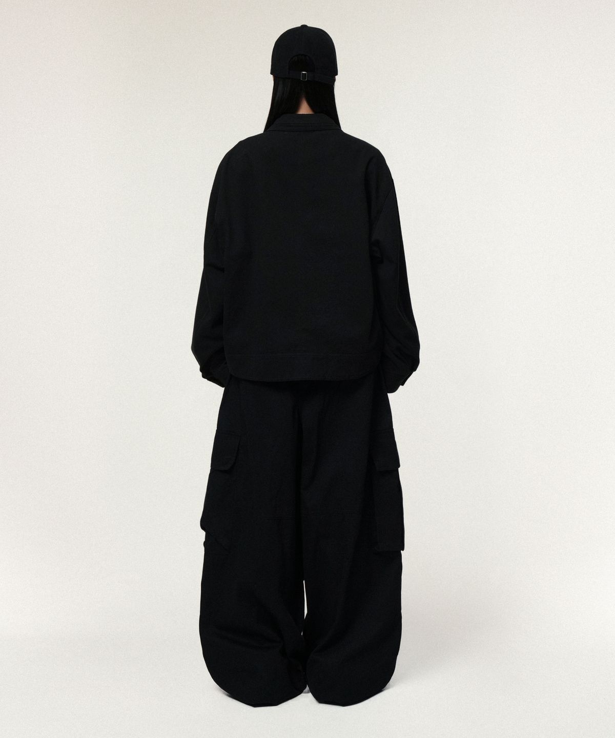 아이돈워너셀(IDWS) Andy Twill Balloon Cargo Pants Navy