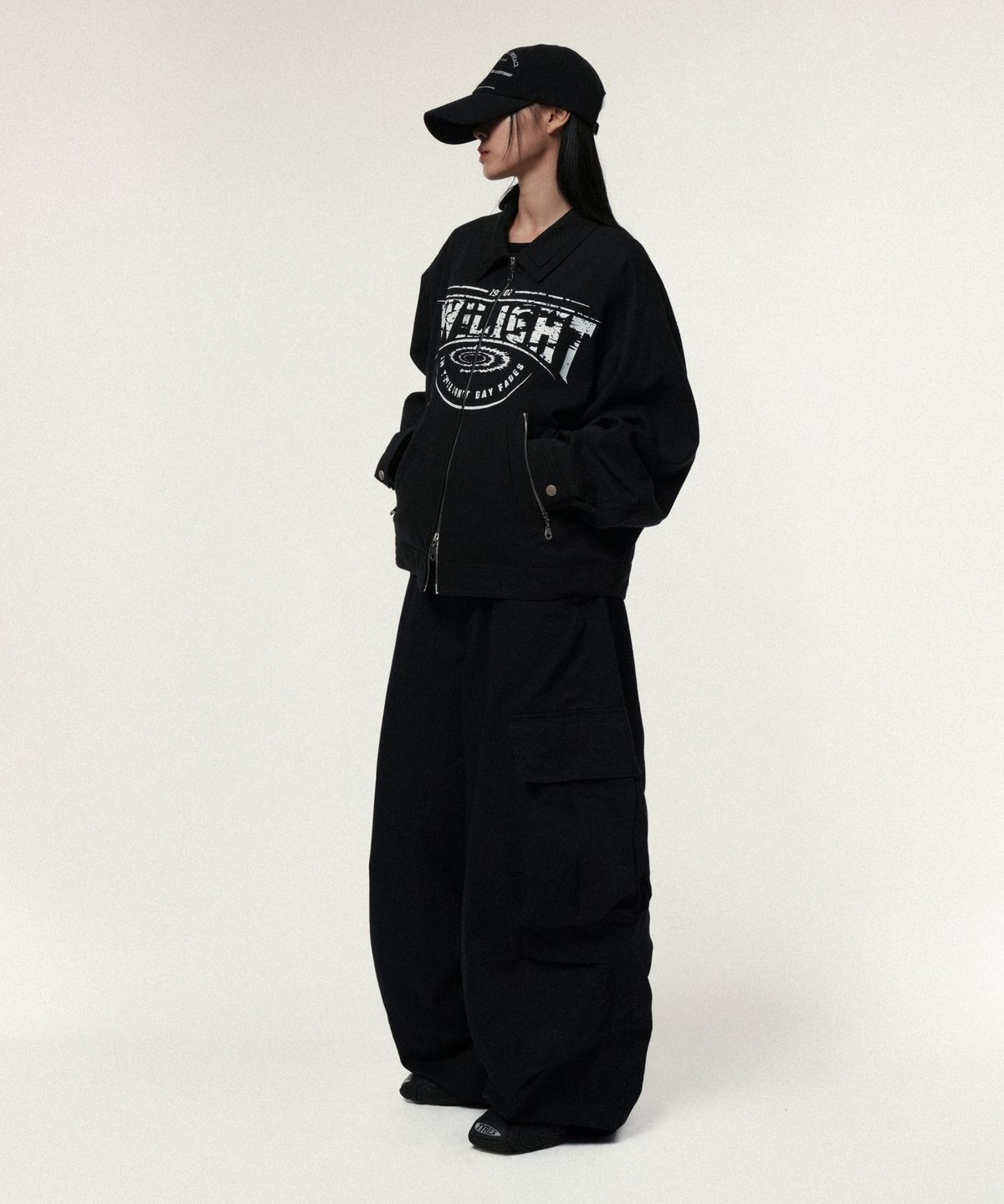 아이돈워너셀(IDWS) Andy Twill Balloon Cargo Pants Navy