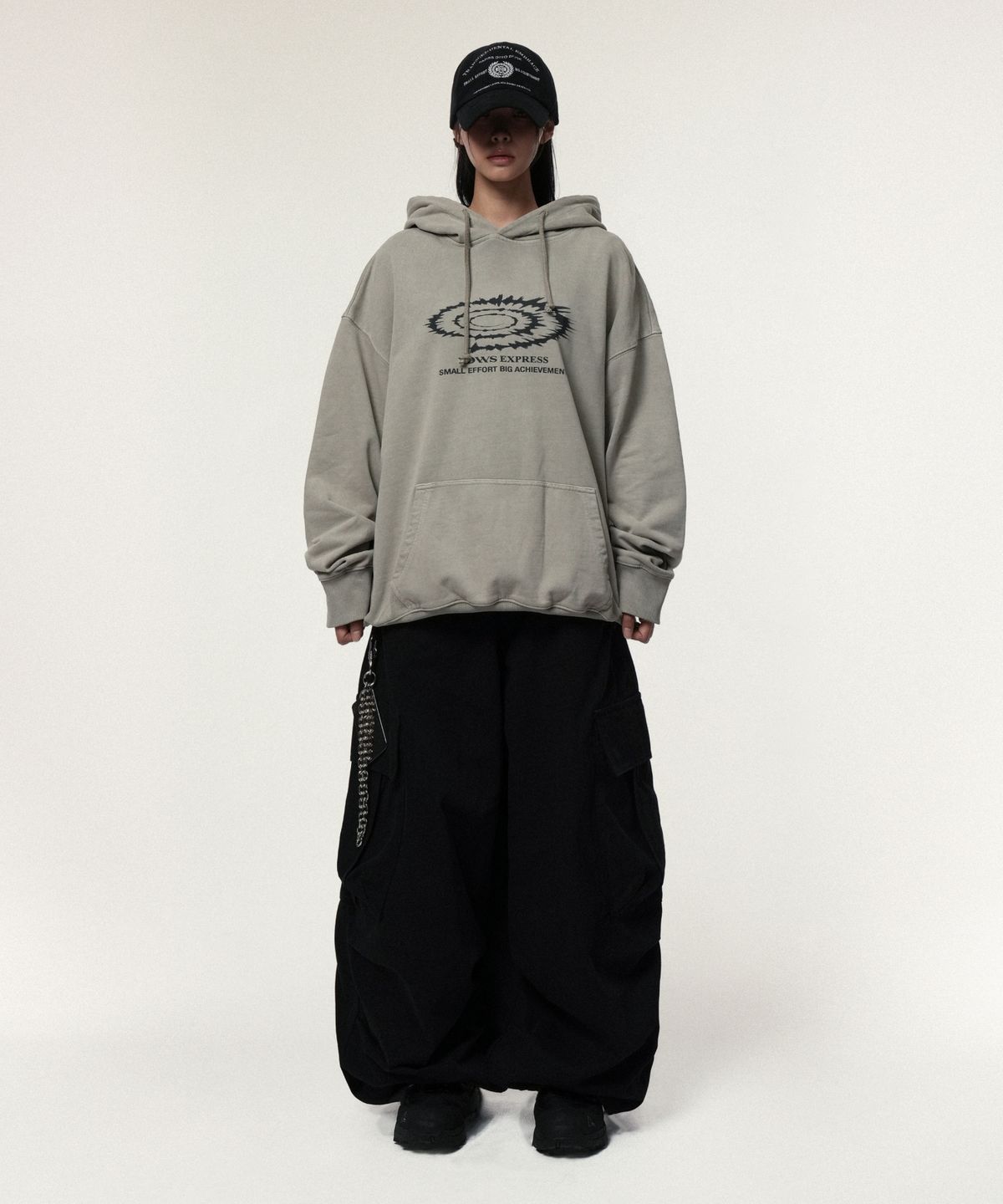아이돈워너셀(IDWS) Andy Twill Balloon Cargo Pants Black