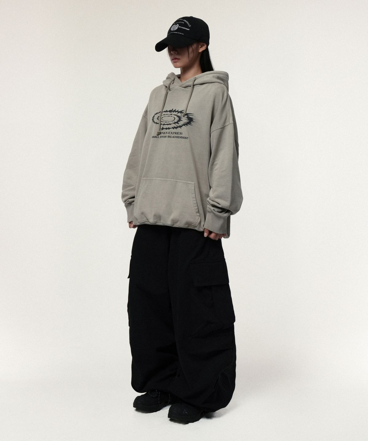 아이돈워너셀(IDWS) Andy Twill Balloon Cargo Pants Black