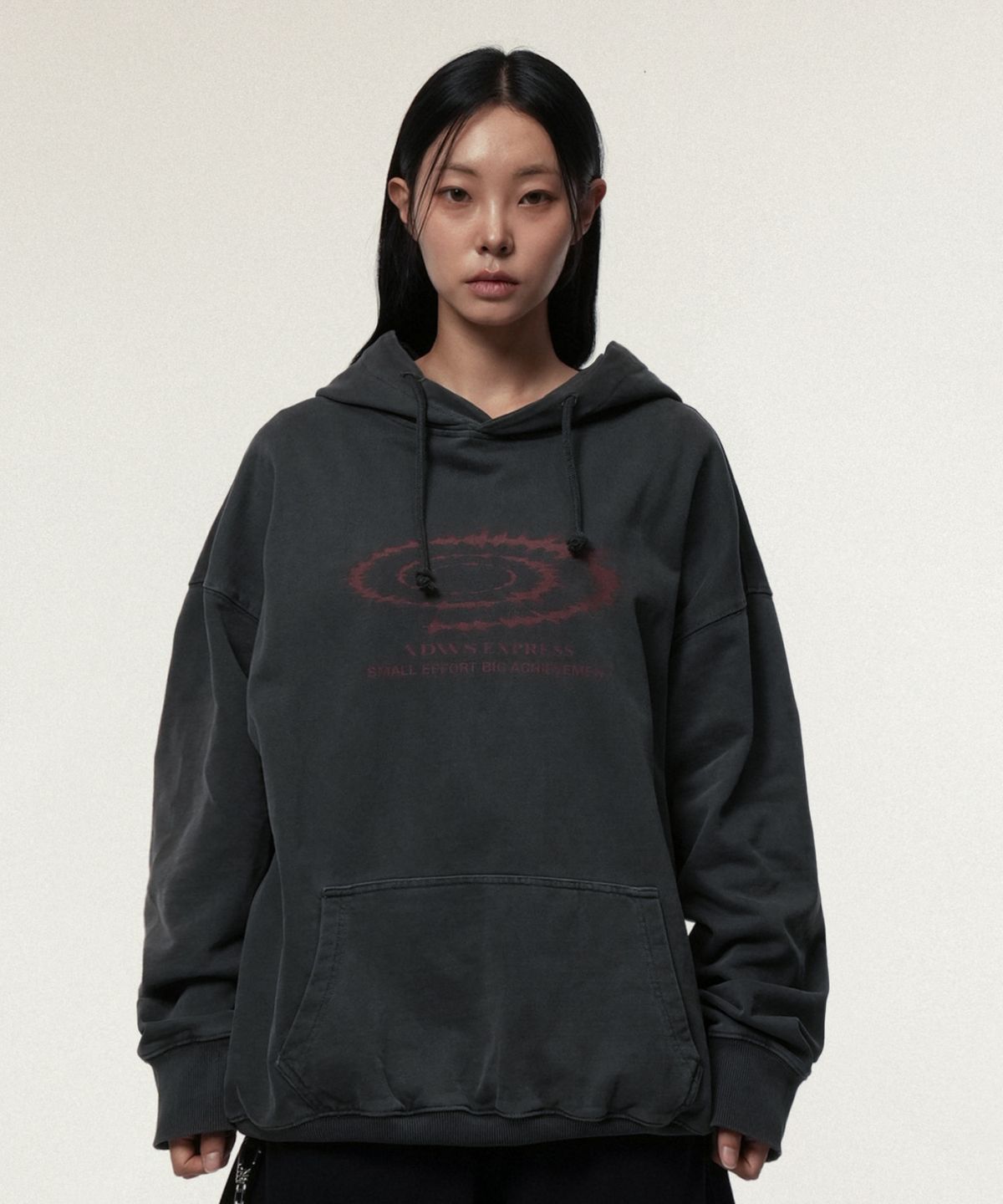 아이돈워너셀(IDWS) Swift Symbol Dying Hoodie Charcoal