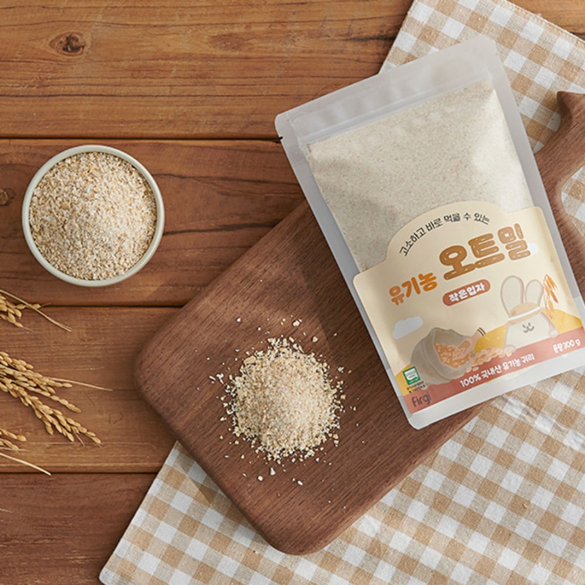 퍼기(FIRGI) 유기농 오트밀가루 (300g) 3p