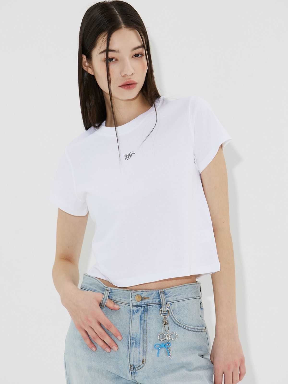 비아로머(VIAROAMER) 리본 키링 데님