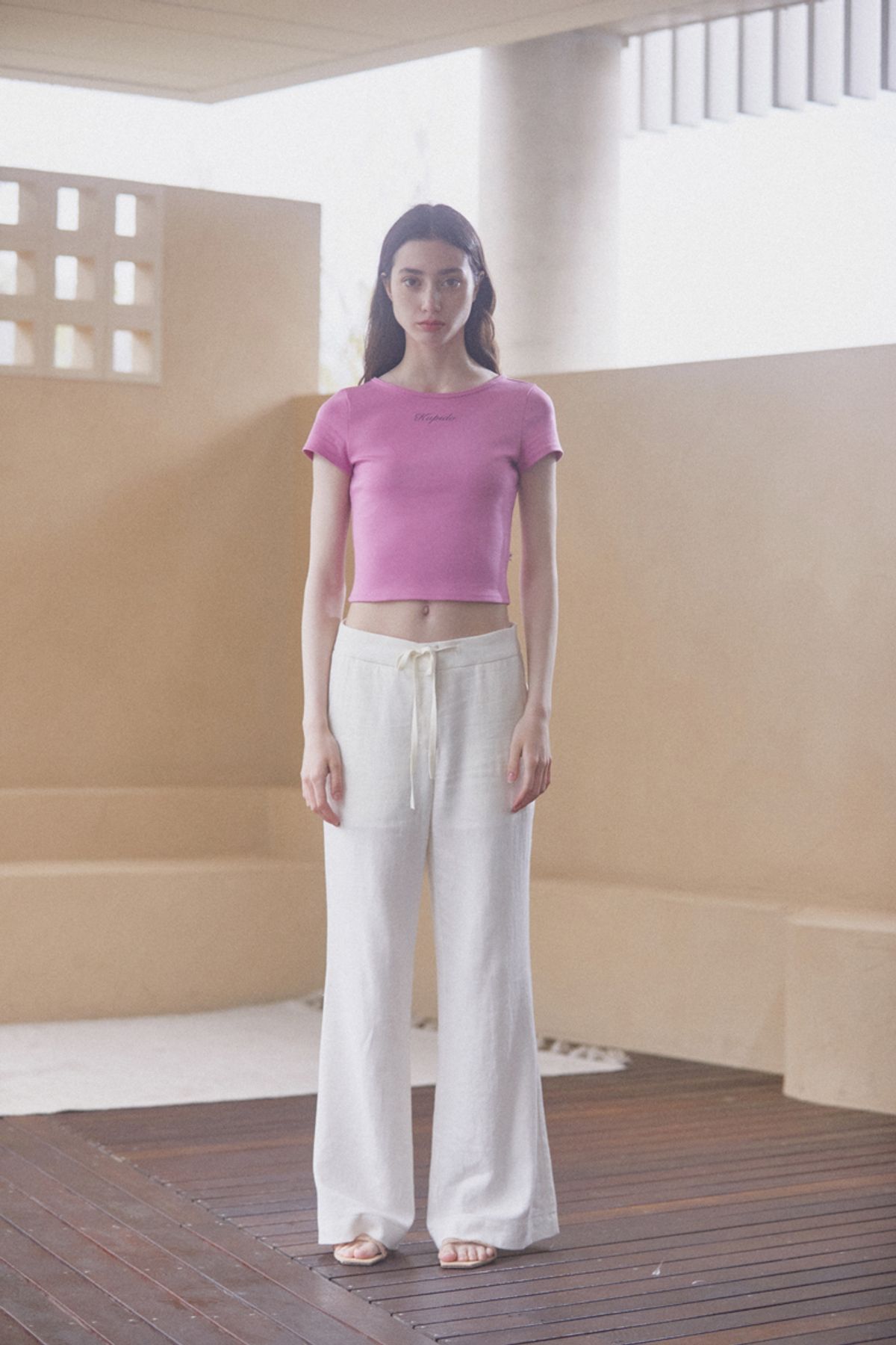 큐피도(KUPIDO) Linen wide pants _cream