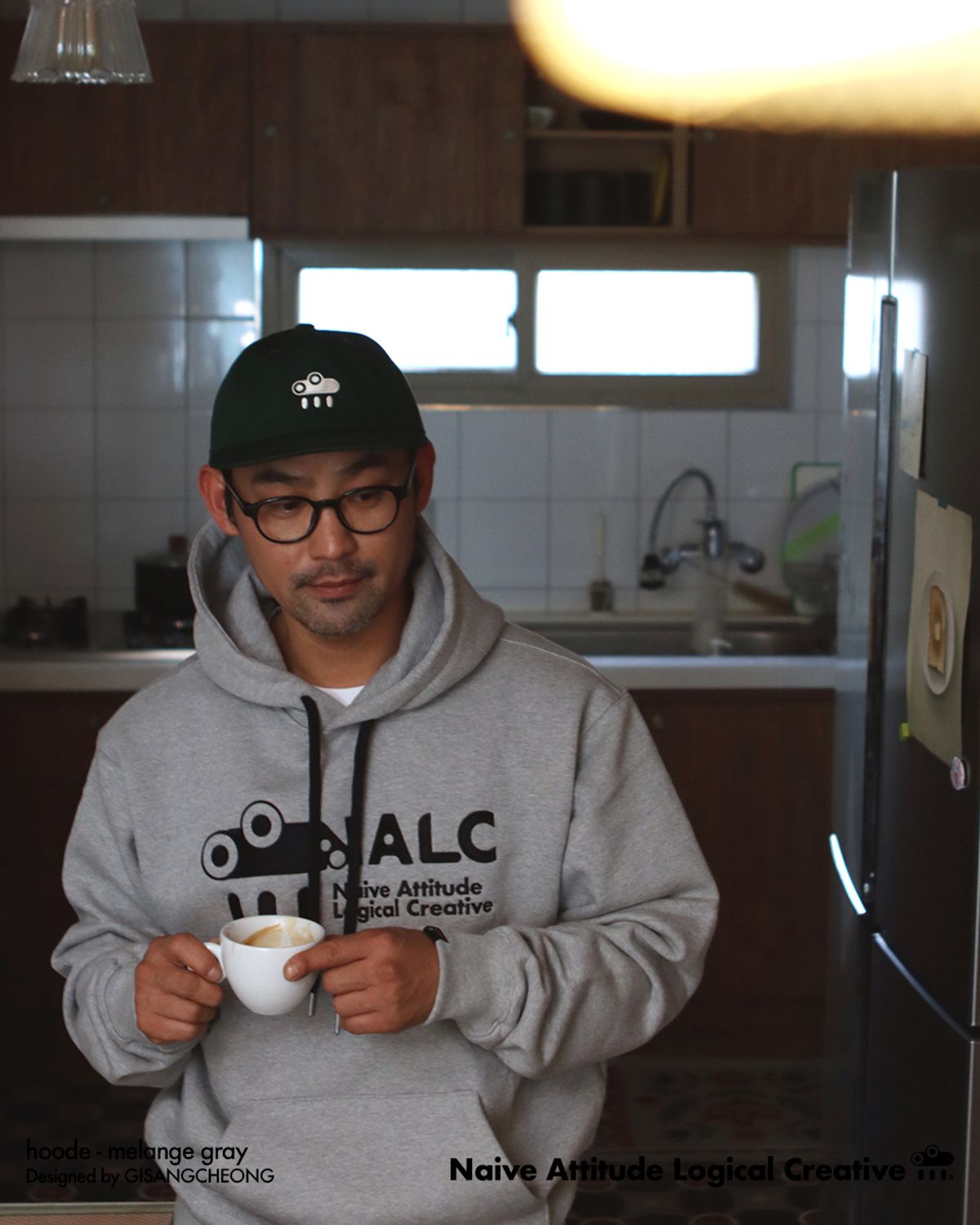 날씨(NALC) 로고 후디 - 멜란지 그레이