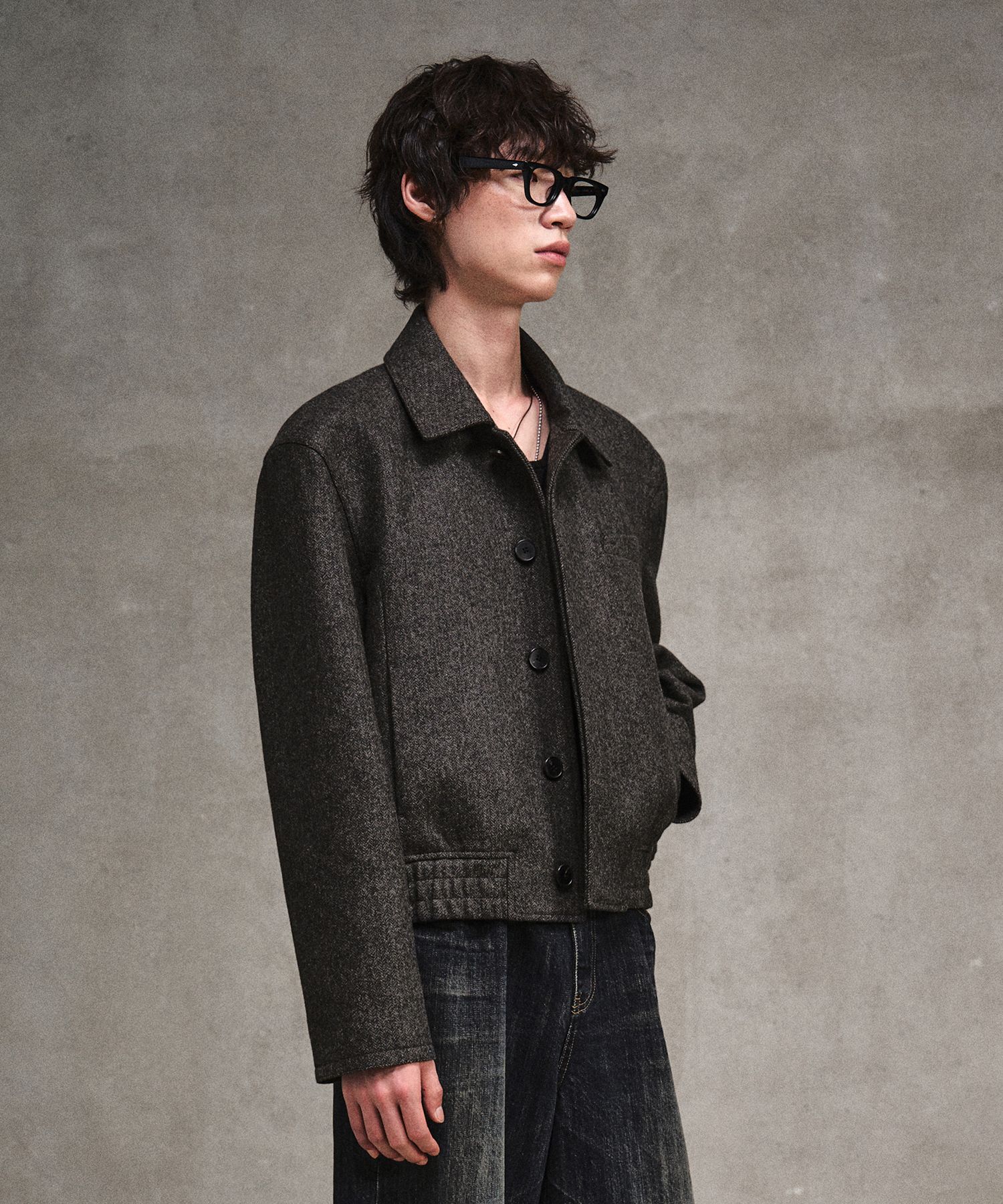 ジャケット・アウター LMOOD Elberton Wool Blouson Jacket MUSINSA公式 | LMOOD エルバートン ウールブルゾンジャケット NED ブラウン