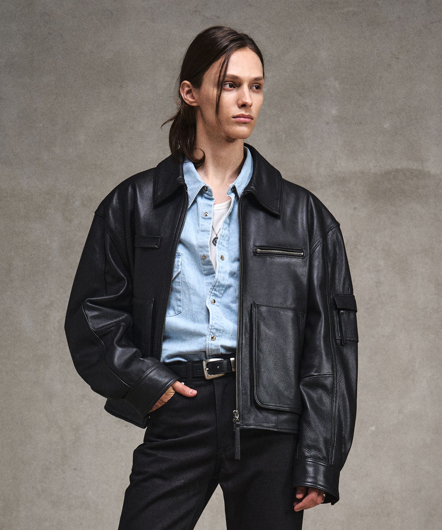 MID DOME JACKET】cow leather MID DOME JACKET】cow leather