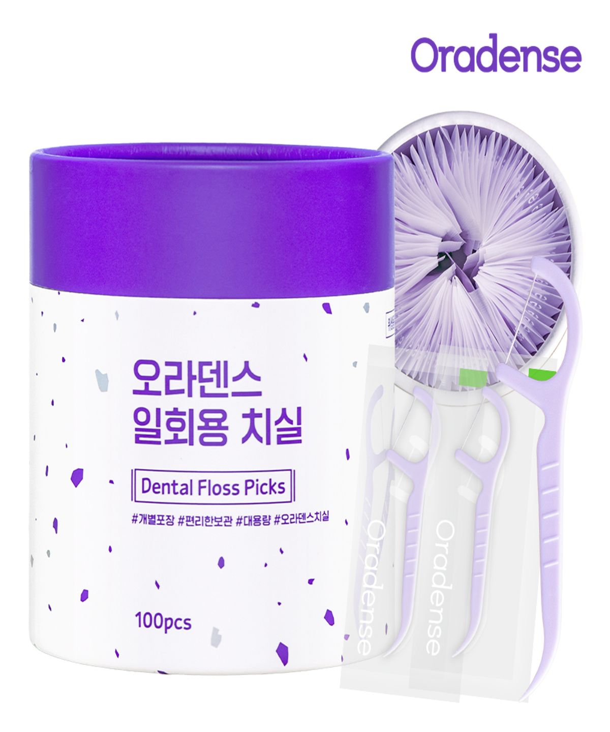 오라덴스(ORADENSE) 개별포장 일회용 치실 Y형 100개입, 3개