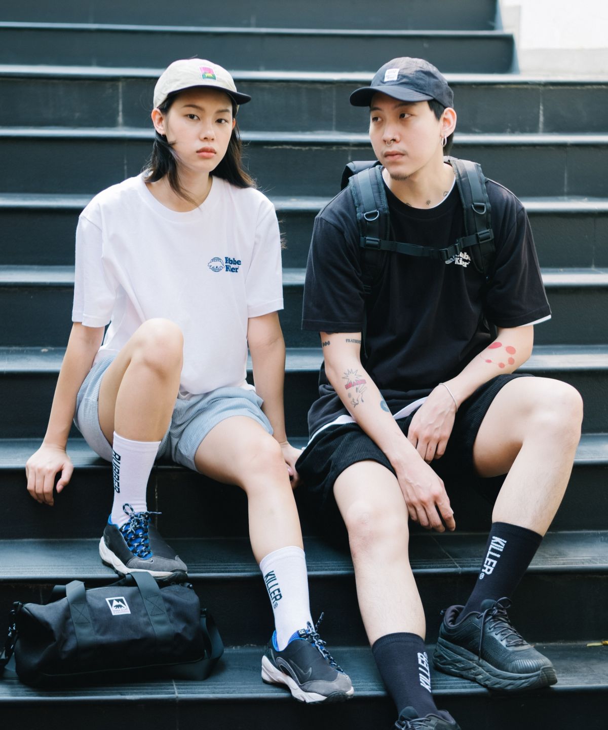 러버킬러(RUBBERKILLER) 크루 데일리 스포츠 양말 [2 Colors]