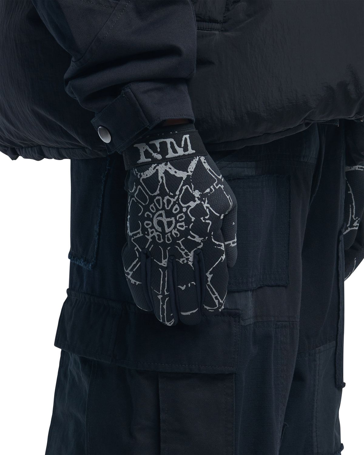 노매뉴얼(NOMANUAL) REFLECTIVE WEB GLOVES - BLACK