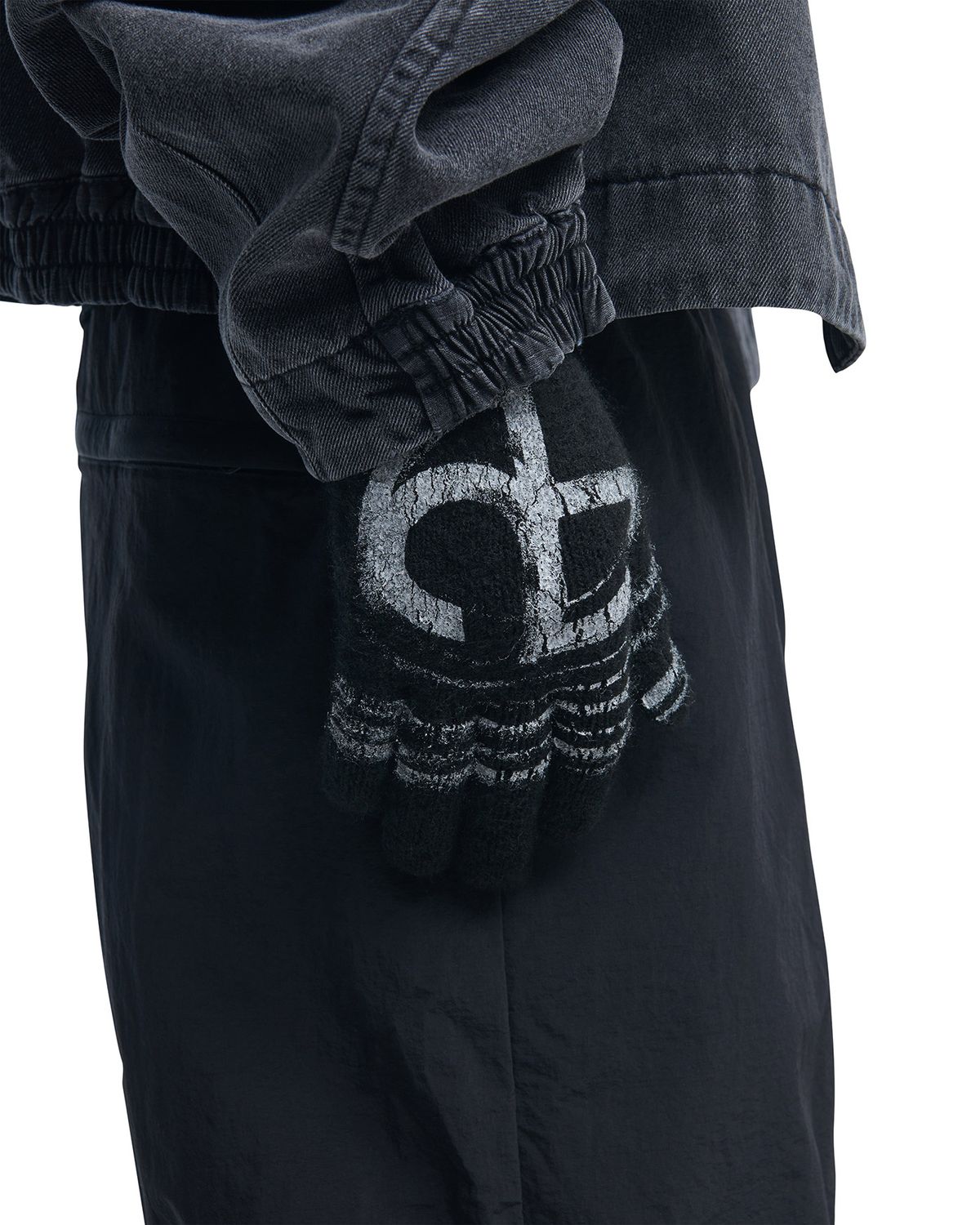 노매뉴얼(NOMANUAL) S.L KNIT GLOVES - BLACK