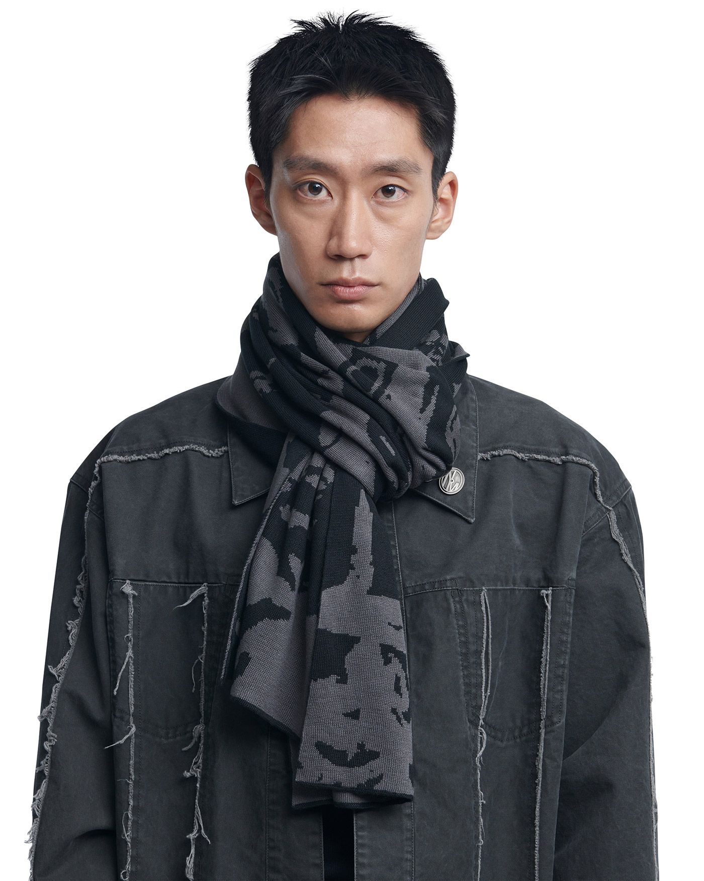マフラー NOMANUAL N.S JACQUARD MUFFLER 4FT1640 MUSINSA | NOMANUAL N.S JACQUARD MUFFLER - BLACK