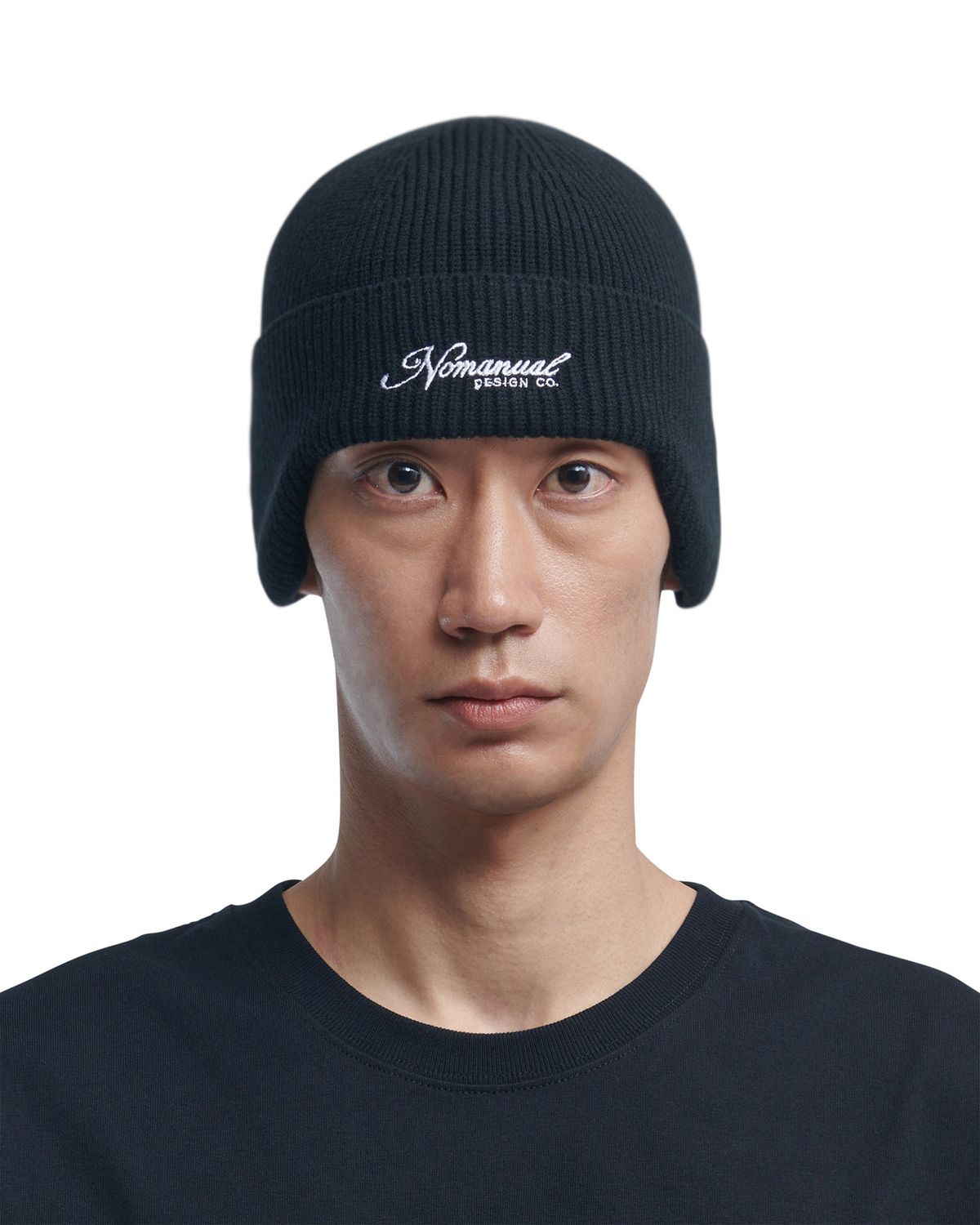 노매뉴얼(NOMANUAL) NM EARFLAP BEANIE - BLACK