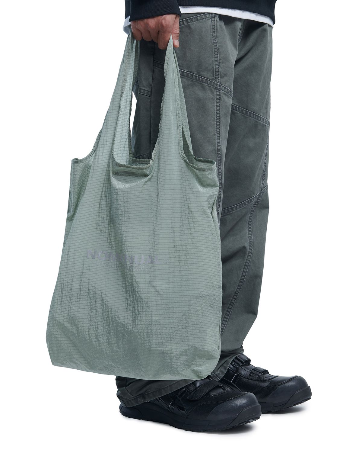 노매뉴얼(NOMANUAL) PACKABLE NYLON ECO BAG - SAGE GREEN