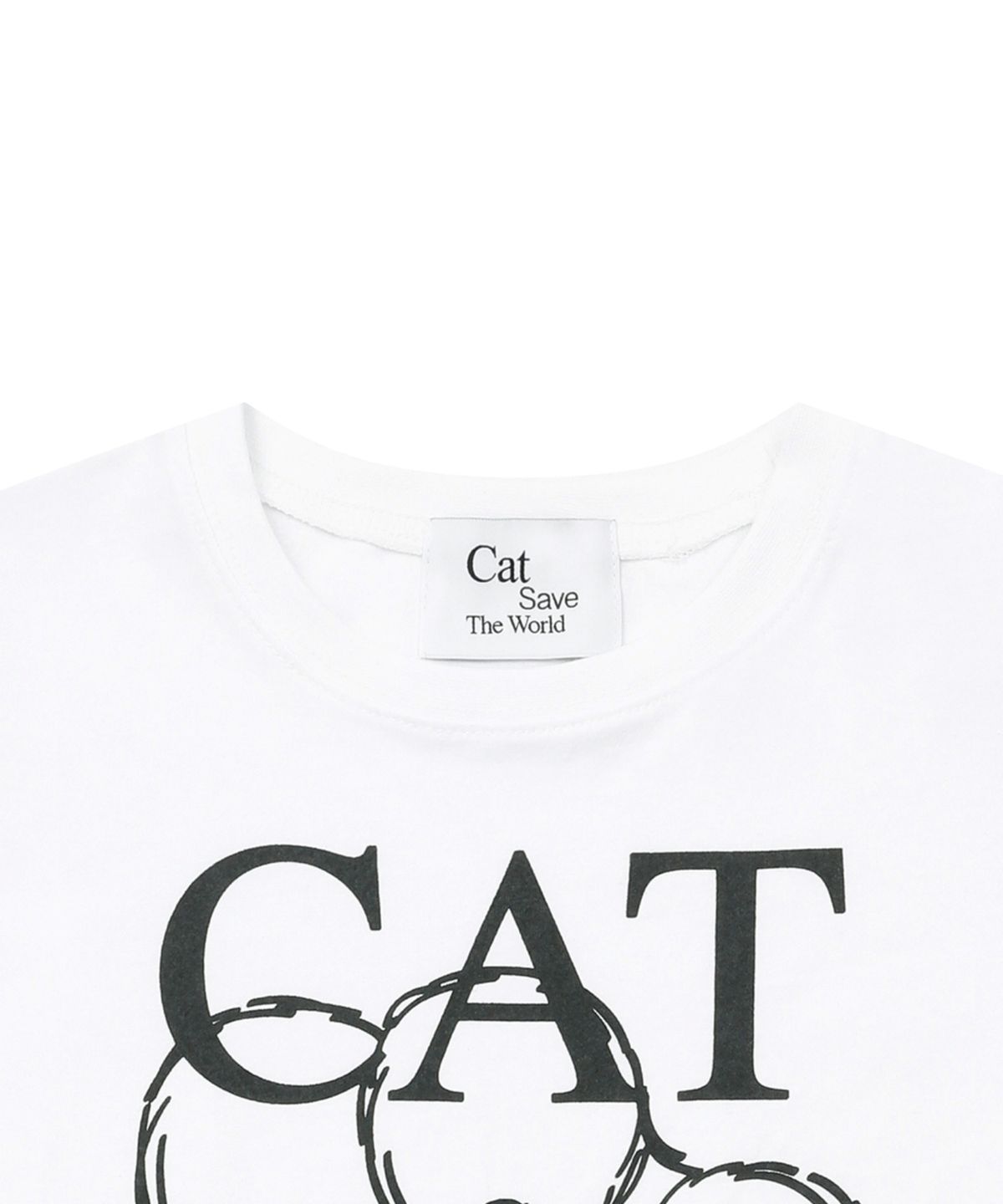 캣세이브더월드(CATSAVETHEWORLD) 풋 패드 반팔 티 (2컬러)