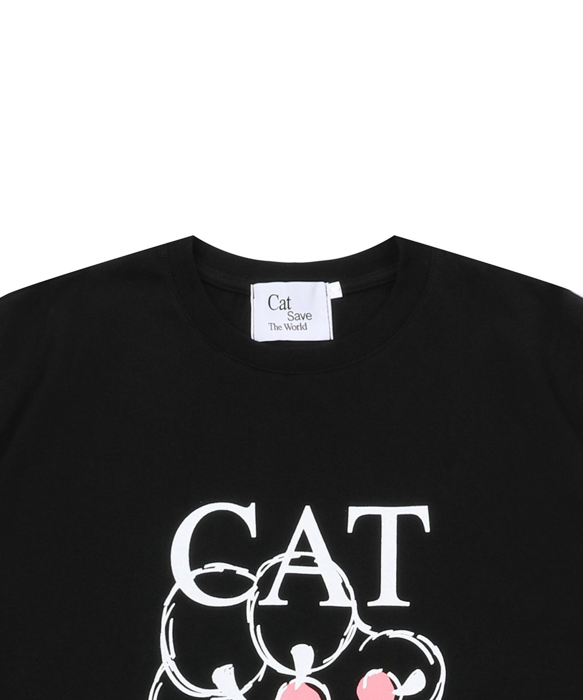 캣세이브더월드(CATSAVETHEWORLD) 풋 패드 반팔 티 (2컬러)