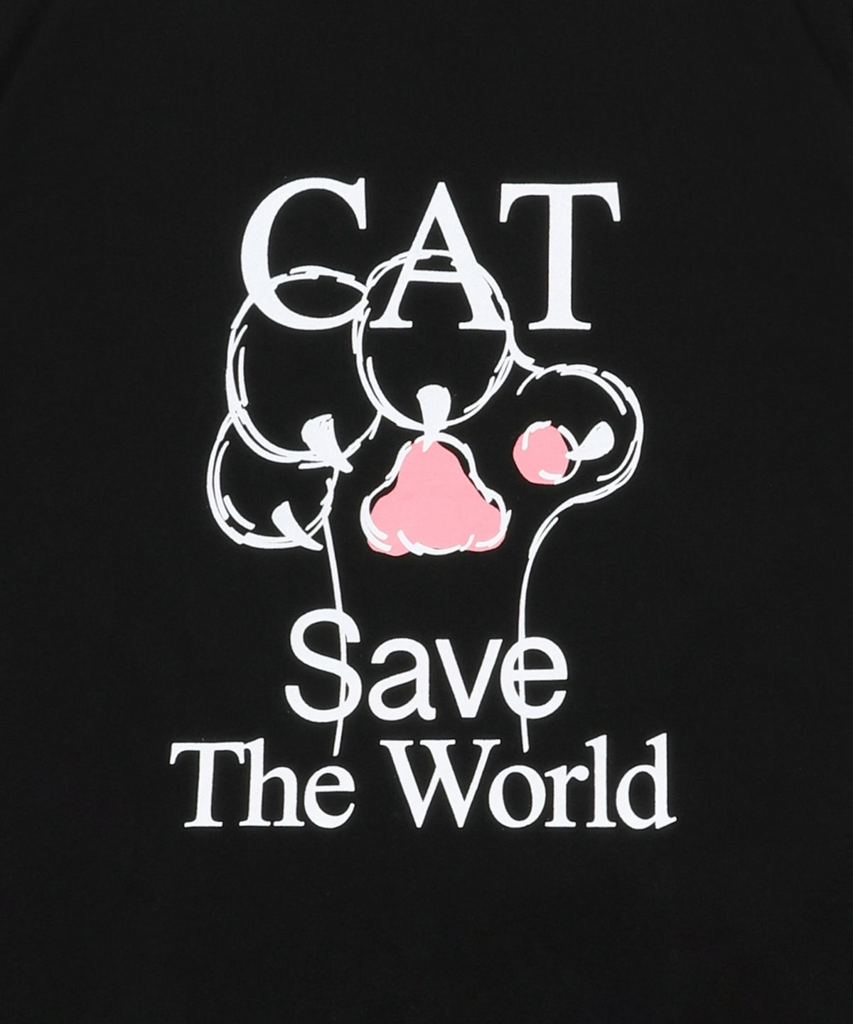 캣세이브더월드(CATSAVETHEWORLD) 풋 패드 반팔 티 (2컬러)