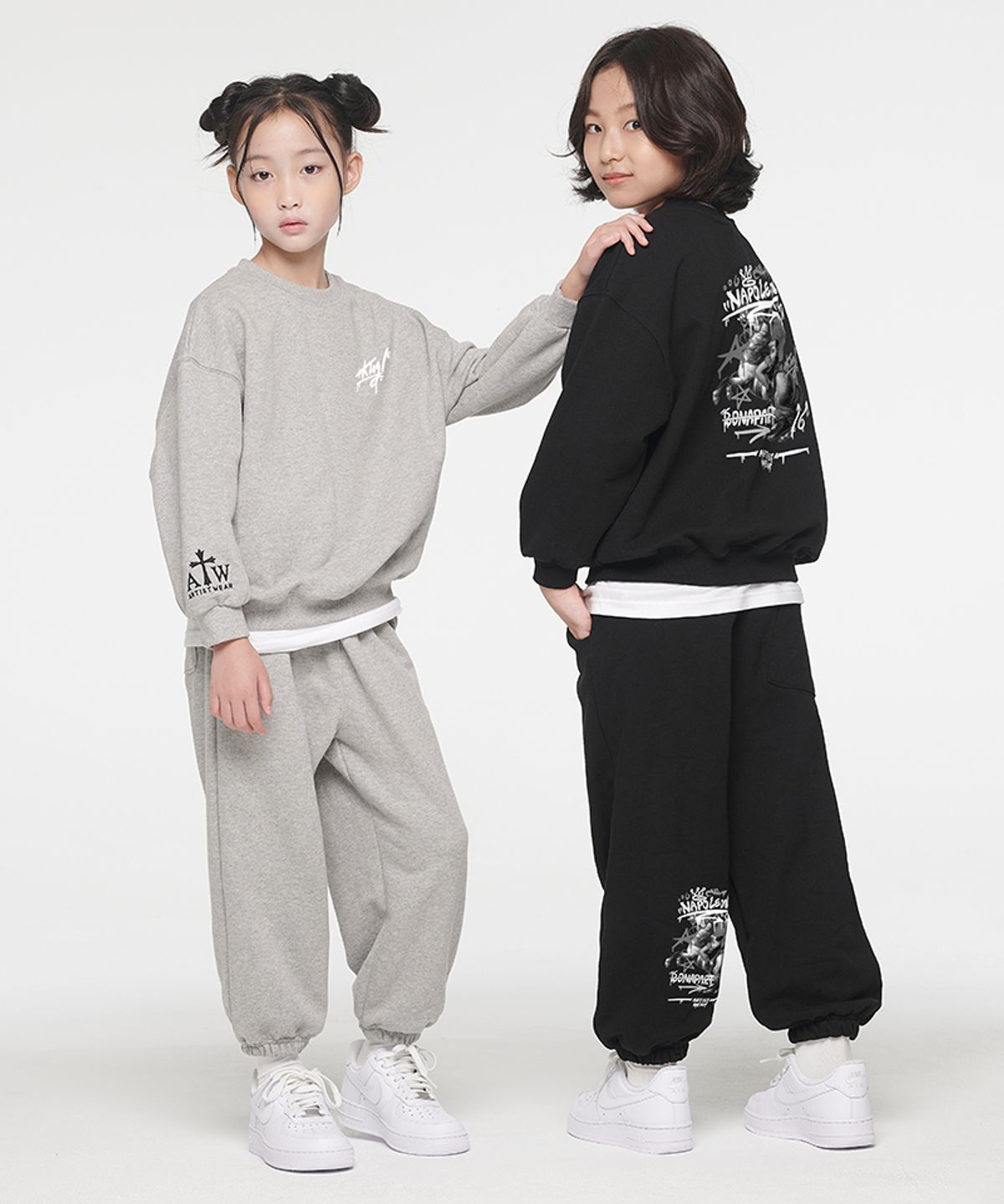 아티스트웨어 키즈(ARTISTWEARKIDS) [ATW] 키즈 나폴레옹 셋업_BK